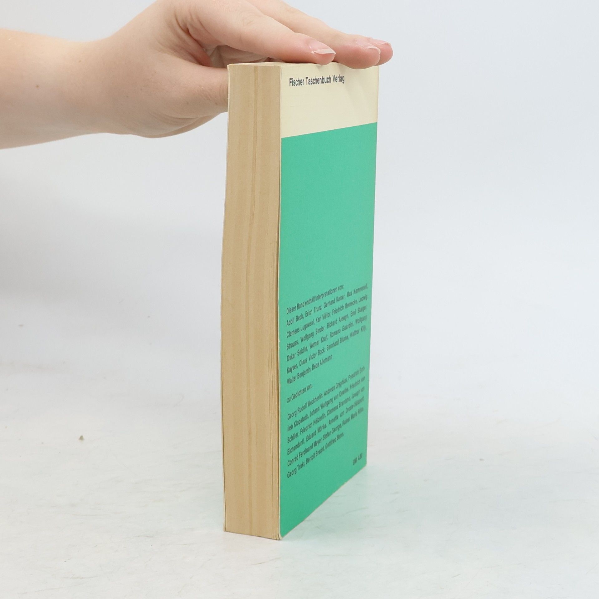 Jost Schillemeit Bücher des Wissens - 1: Deutsche Lyrik von Weckherlin bis Benn