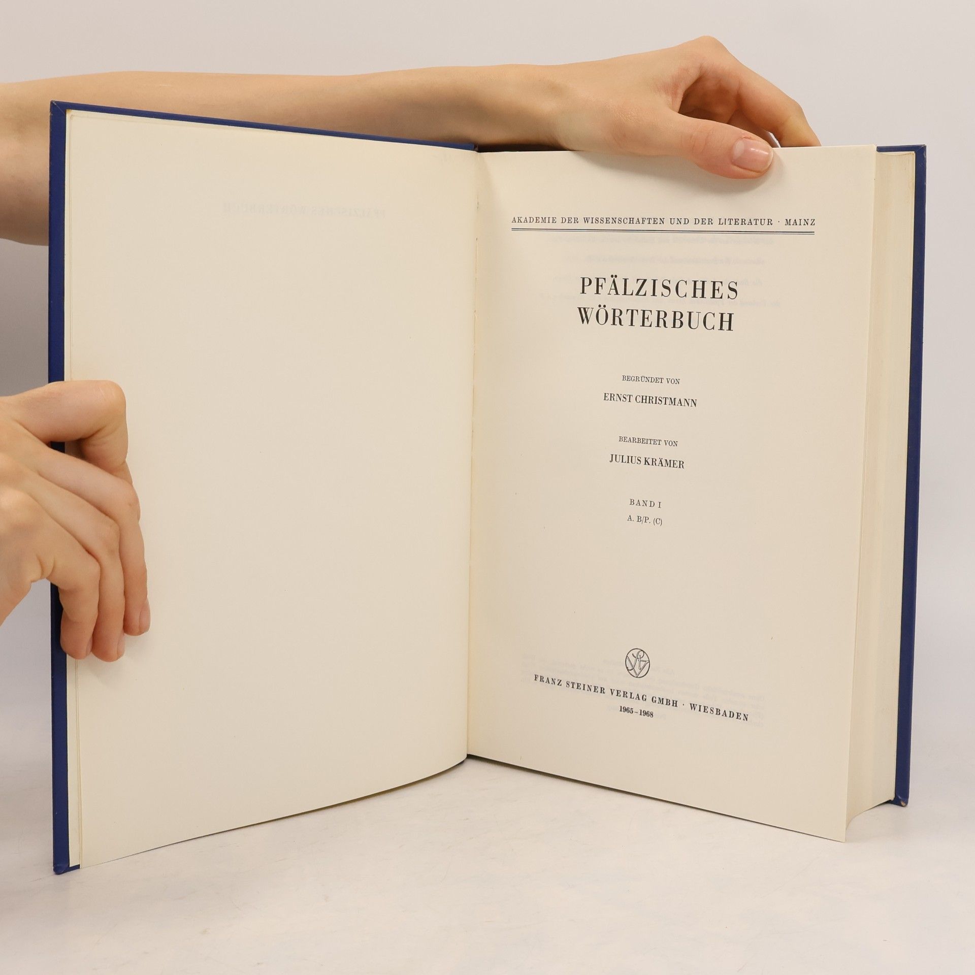 Ernst Christmann Pfälzisches Wörterbuch I
