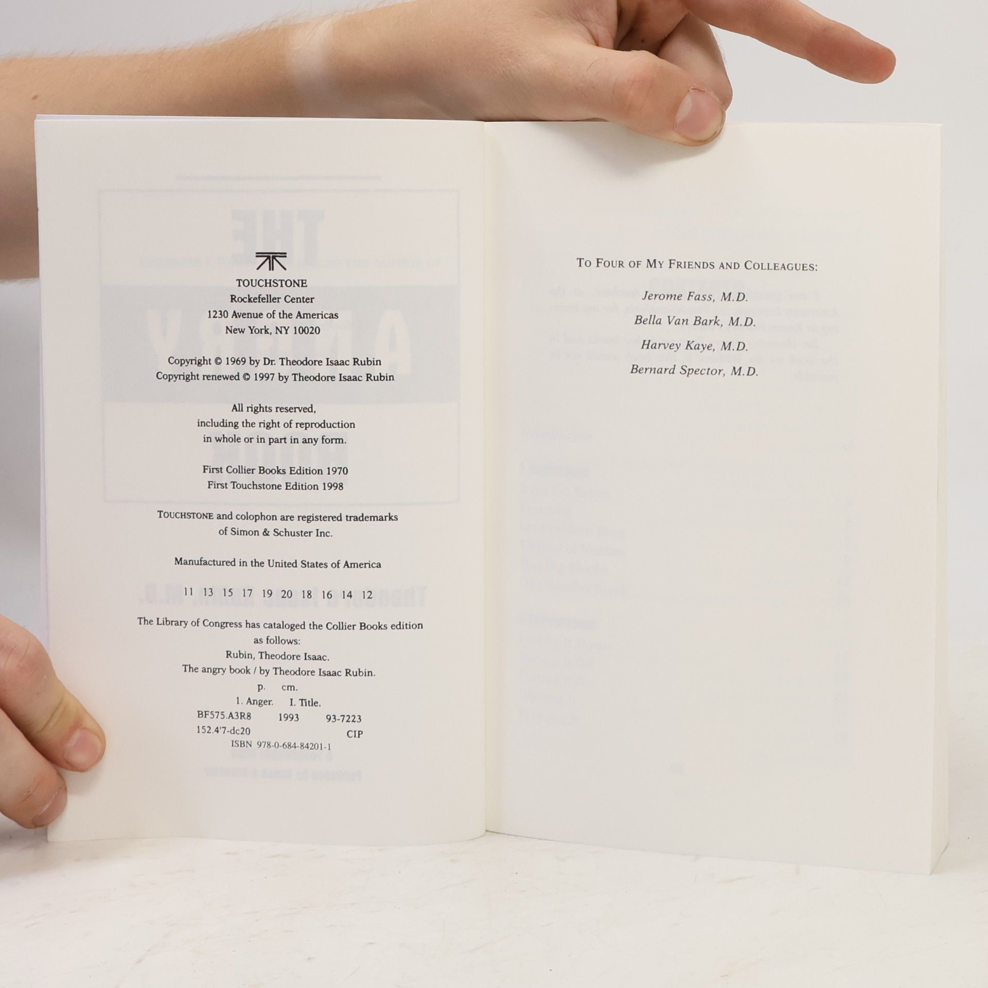 Theodore Isaac Rubin The Angry Book