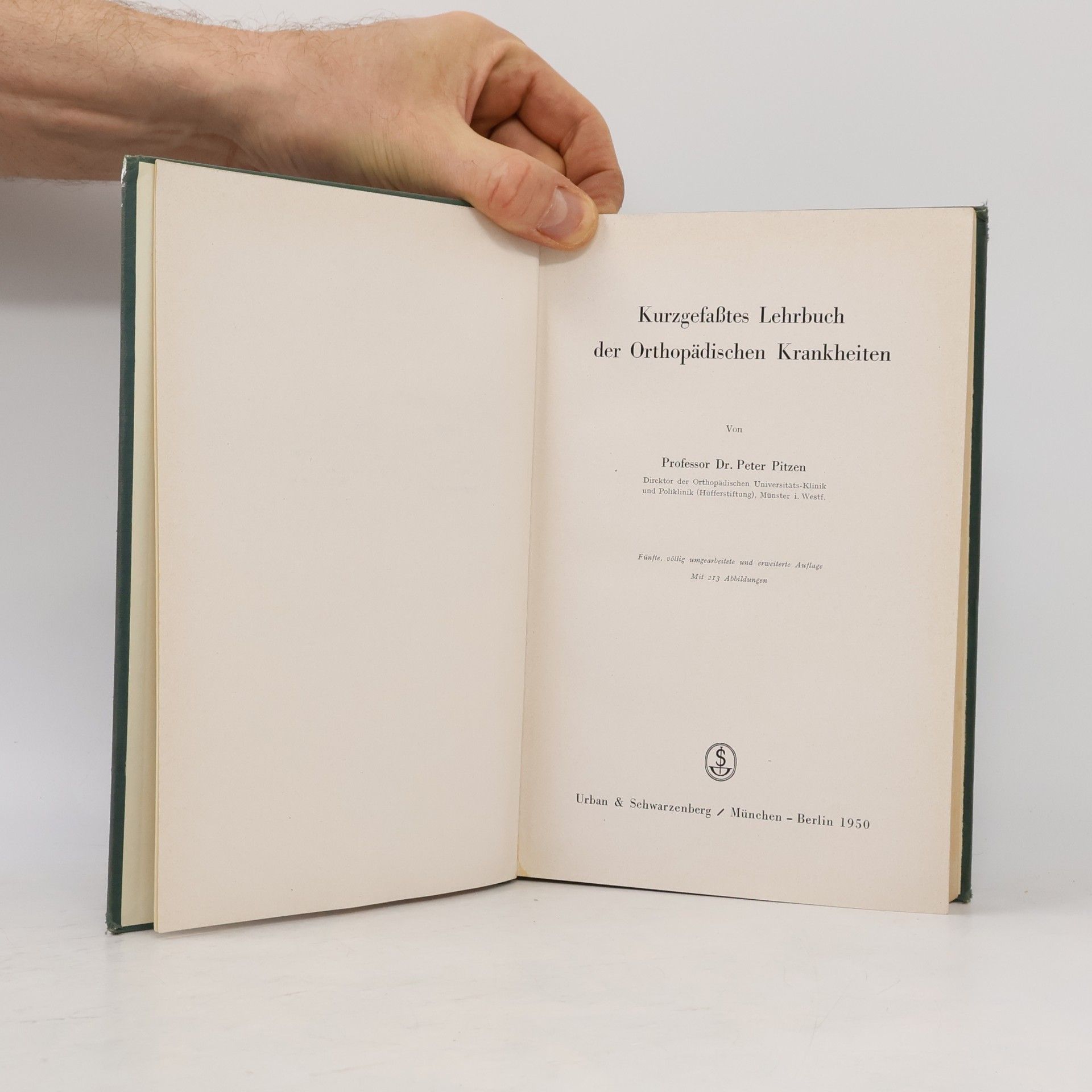 Peter Pitzen Kurzgefafites Lehrbuch der Orthopädischen Krankheiten