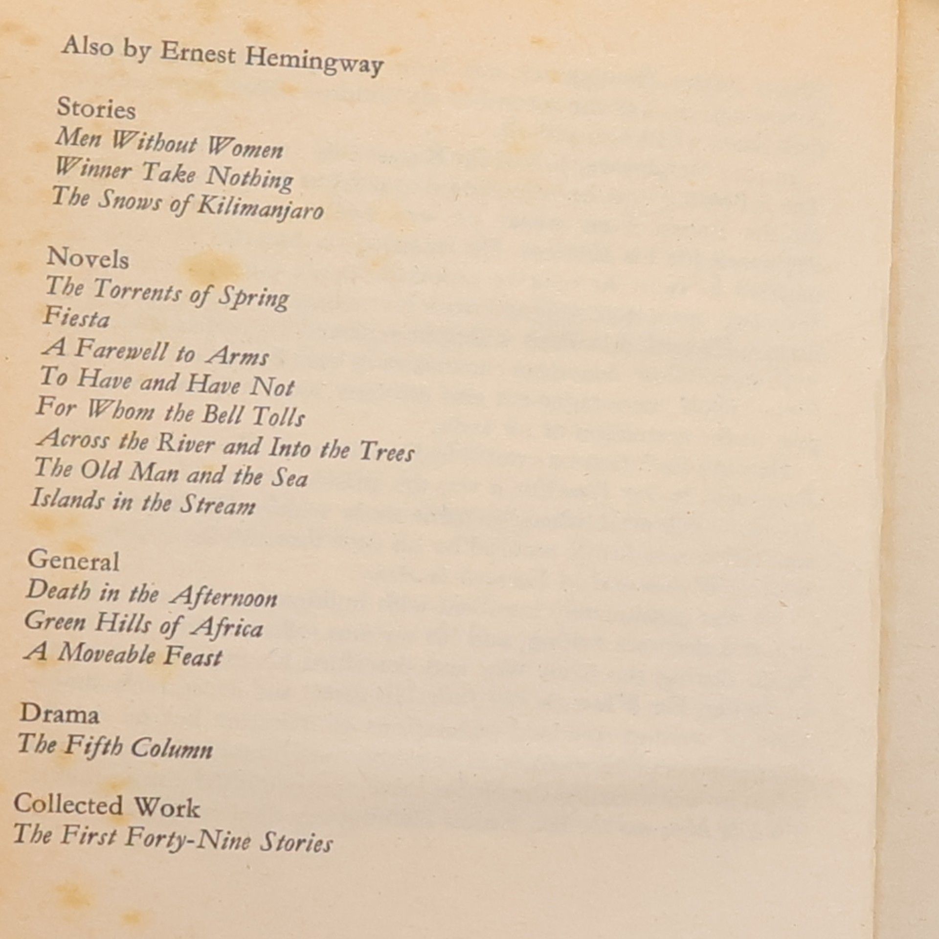 Ernest Hemingway The essential Hemingway