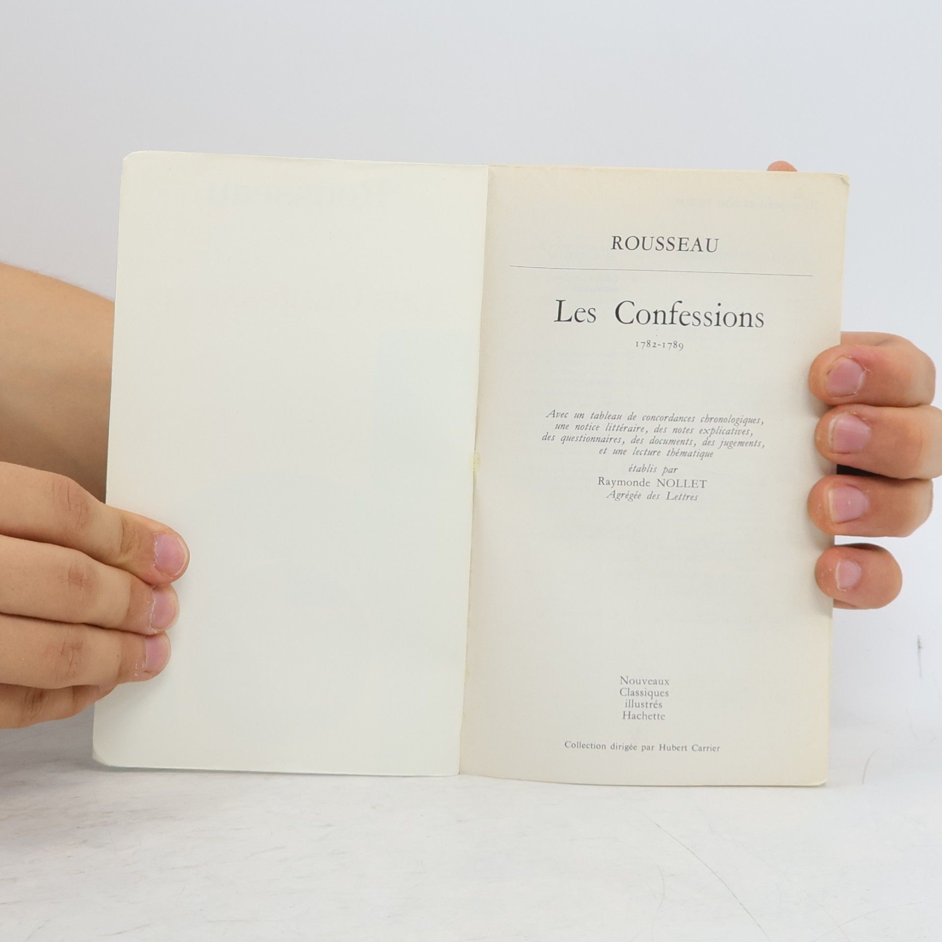 Jean-Jacques Rousseau Les Confessions