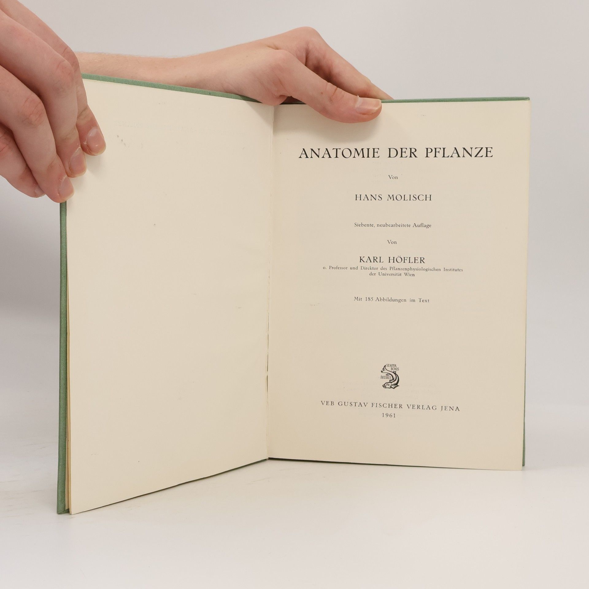 Hans Molisch Anatomie der Pflanze