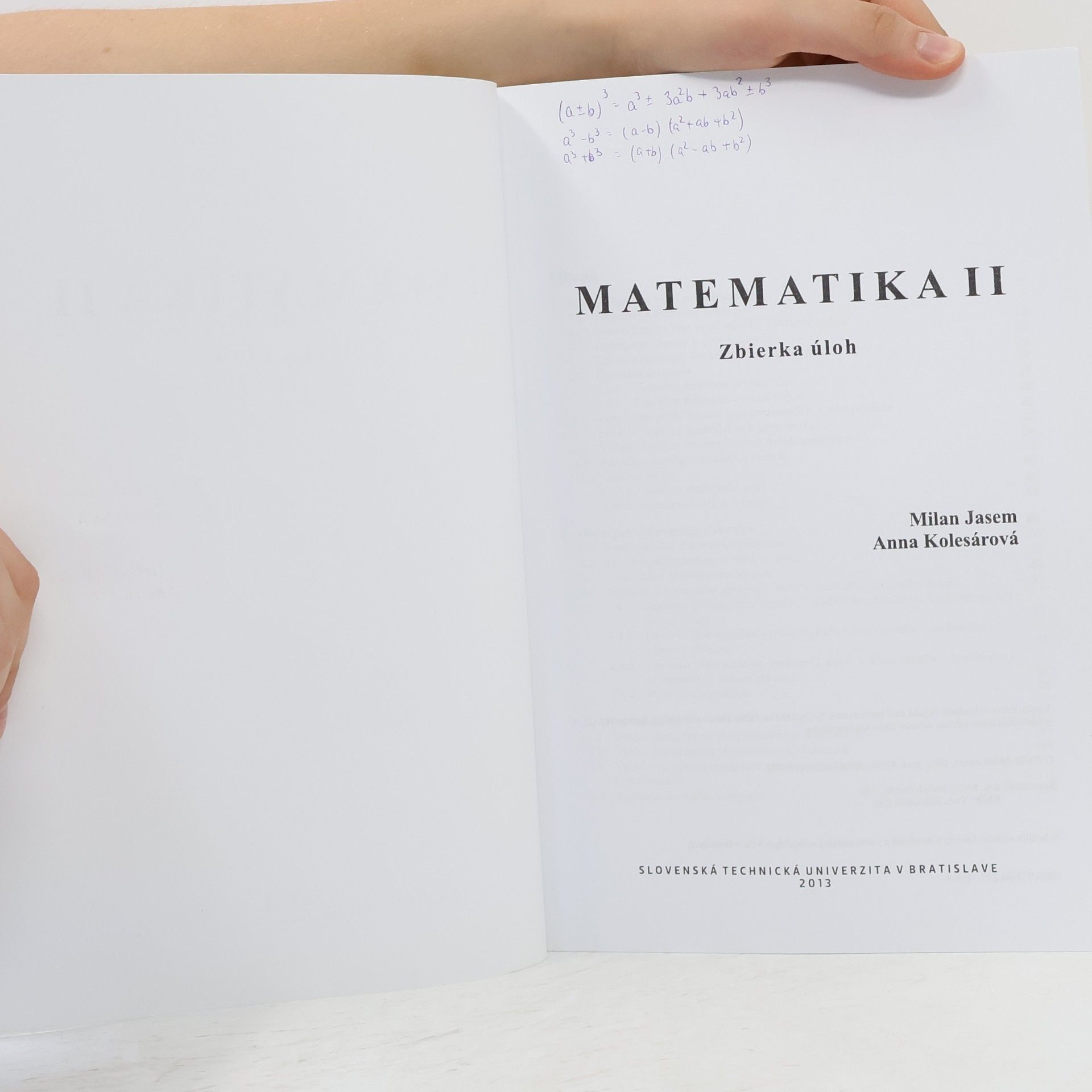 Milan Jasem Matematika II. Zbierka úloh