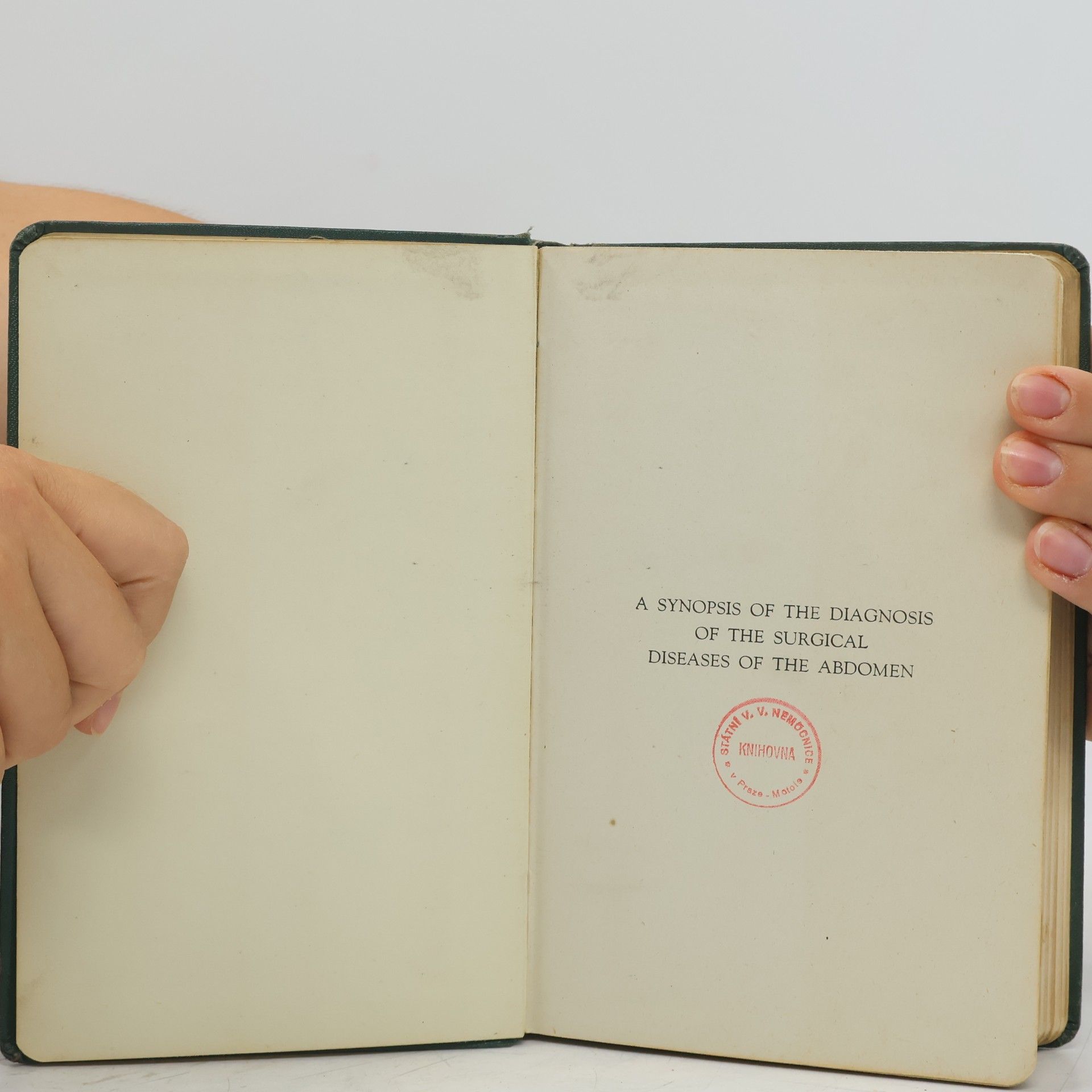 John Andrew Hardy A Synopsis of the Diagnosis of the Surgical Diseases of the Abdomen
