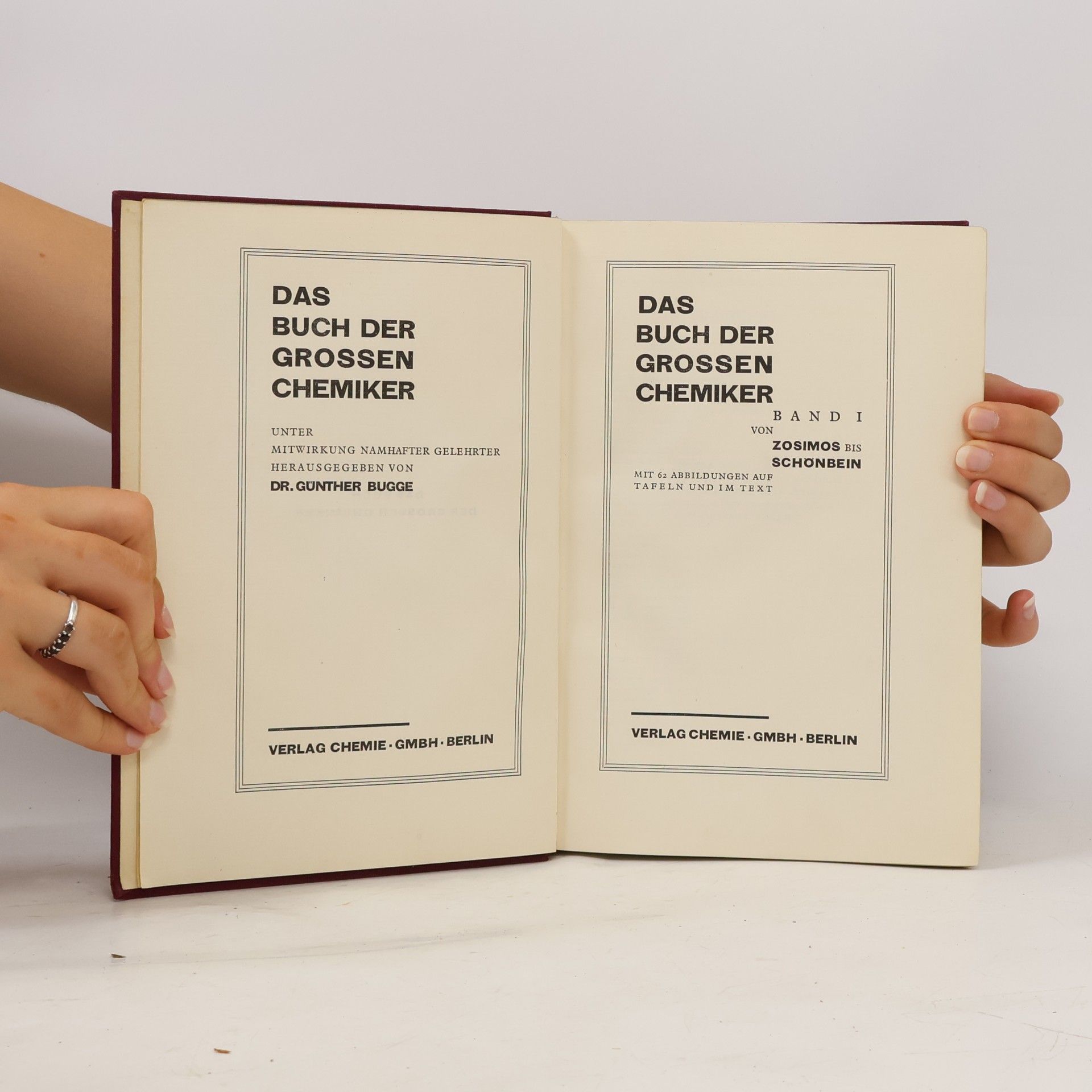 Gunther Bugge Das Buch der grossen Chemiker 1