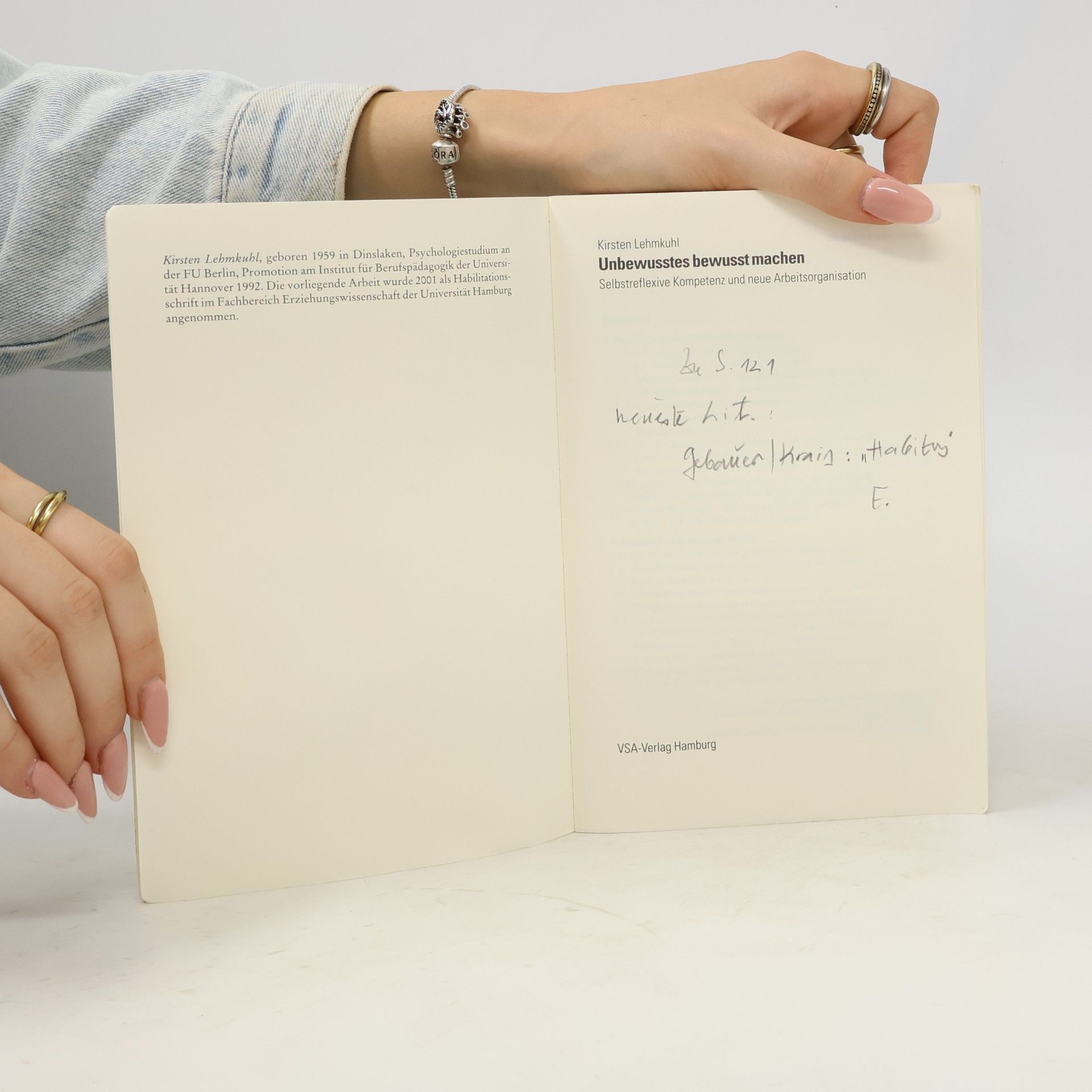 Kirsten Lehmkuhl Unbewusstes bewusst machen