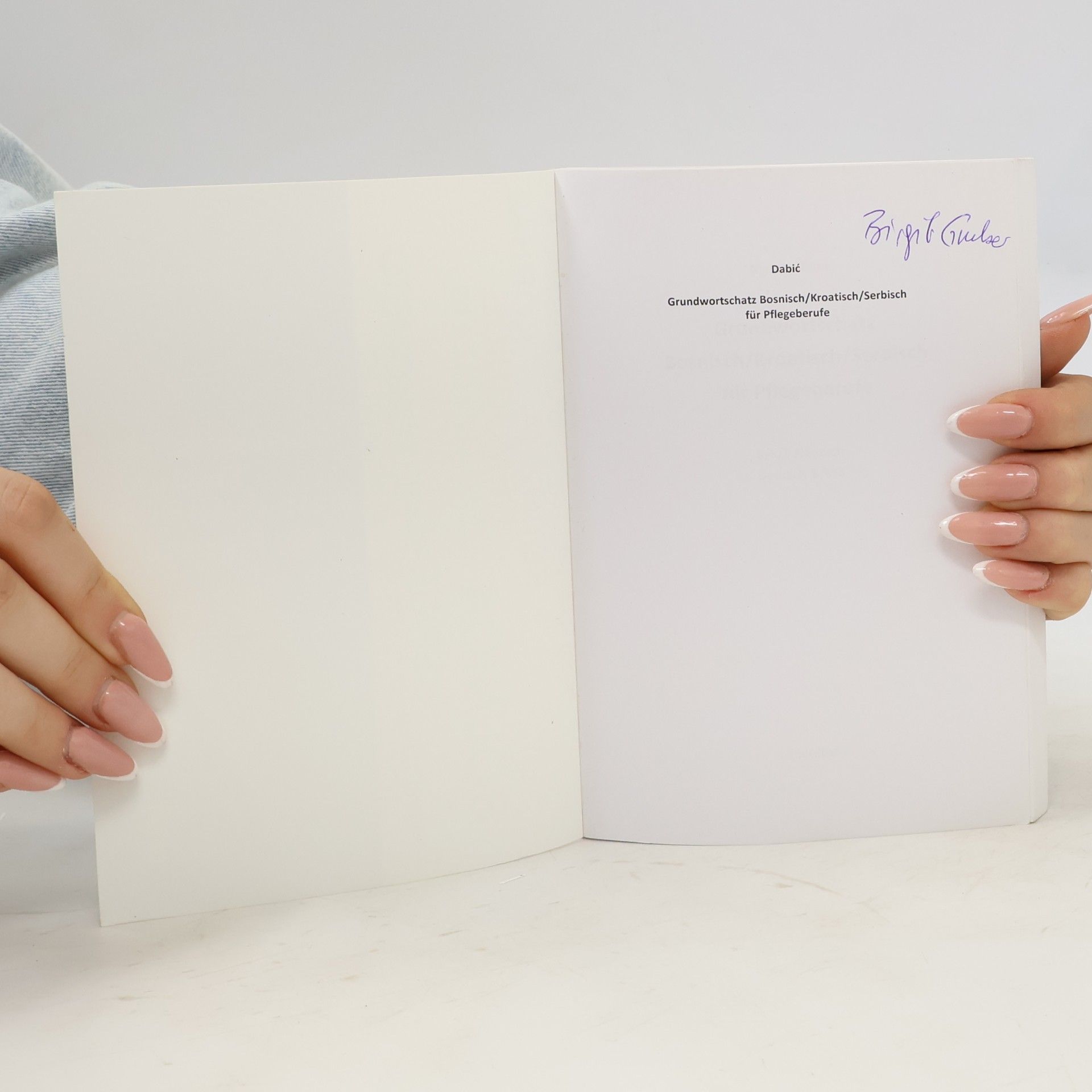 Mascha Dabić Grundwortschatz Bosnisch-Kroatisch-Serbisch für Pflegeberufe