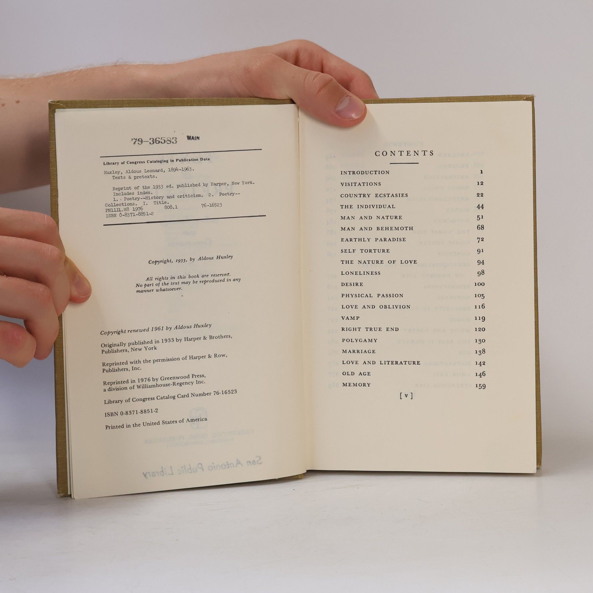 Aldous Huxley Texts and Pretexts
