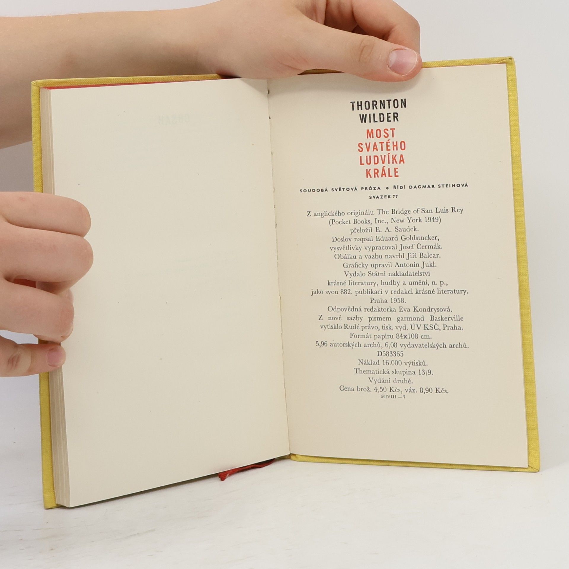 Thornton Wilder Most Svatého Ludvíka krále
