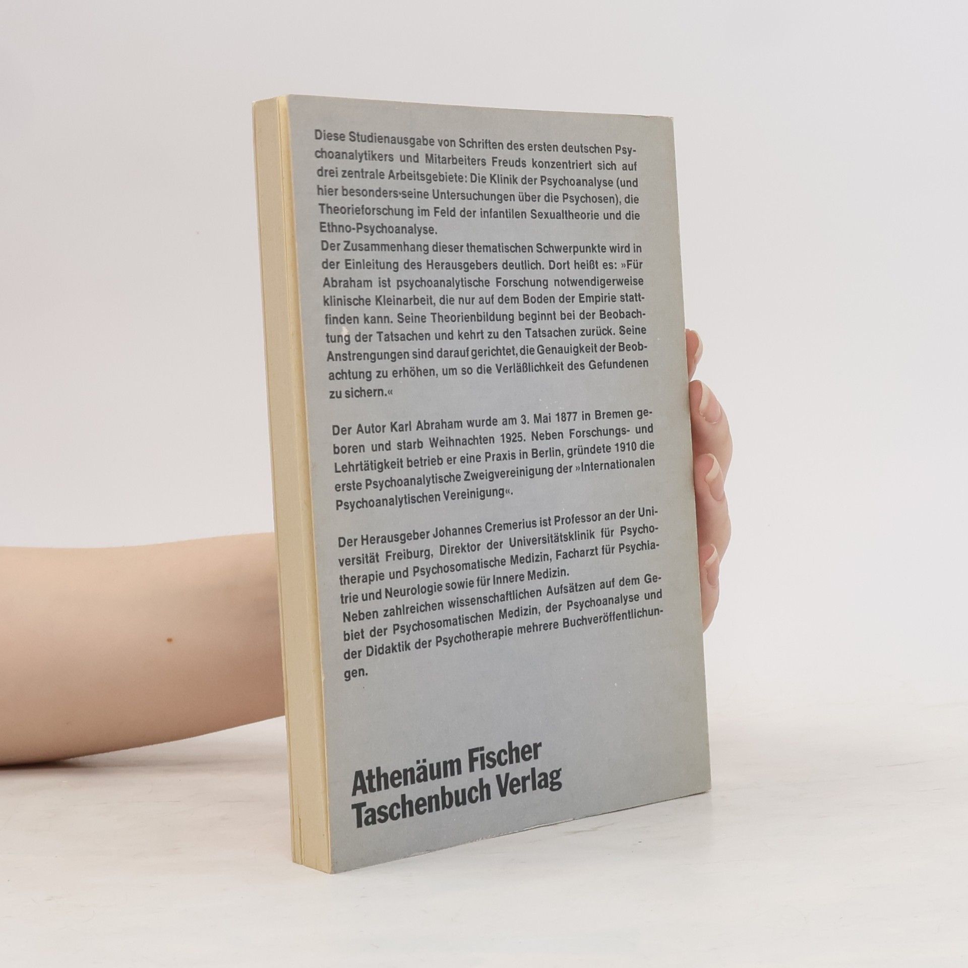 Karl Abraham Schriften zur Theorie und Anwendung der Psychoanalyse