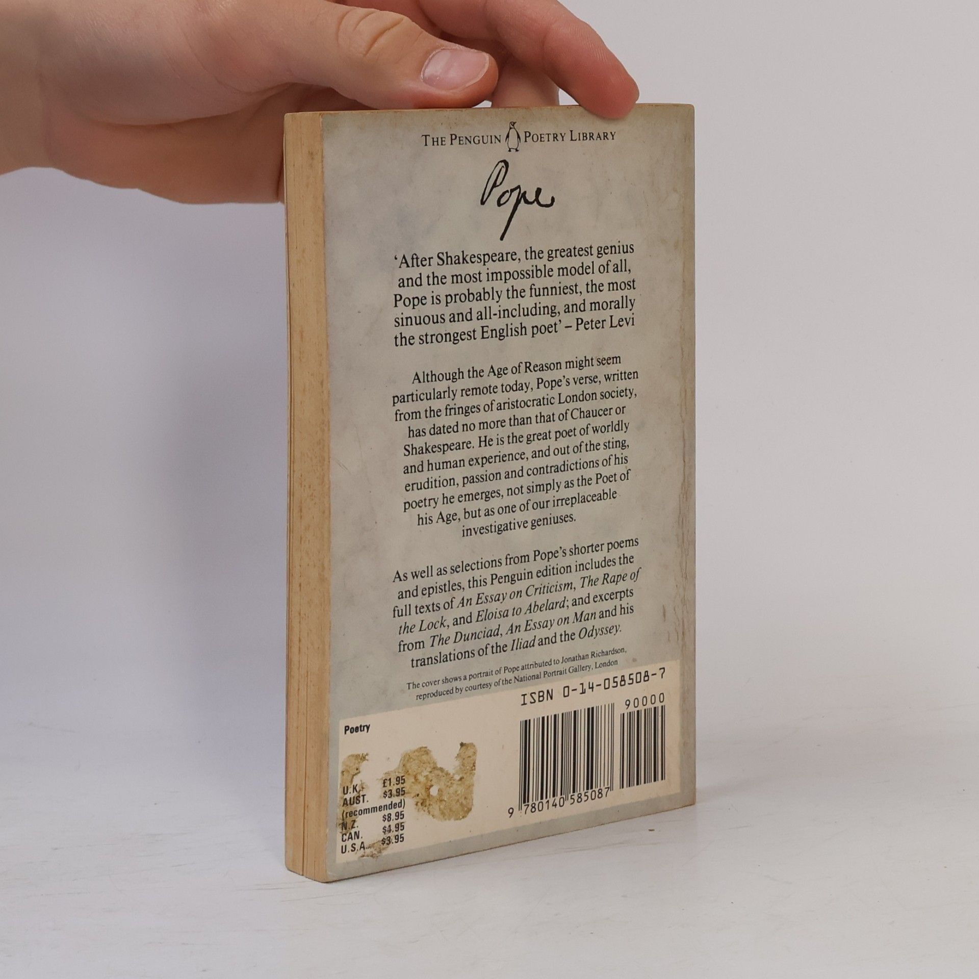 Alexander Pope The Penguin Poetry Library: Pope