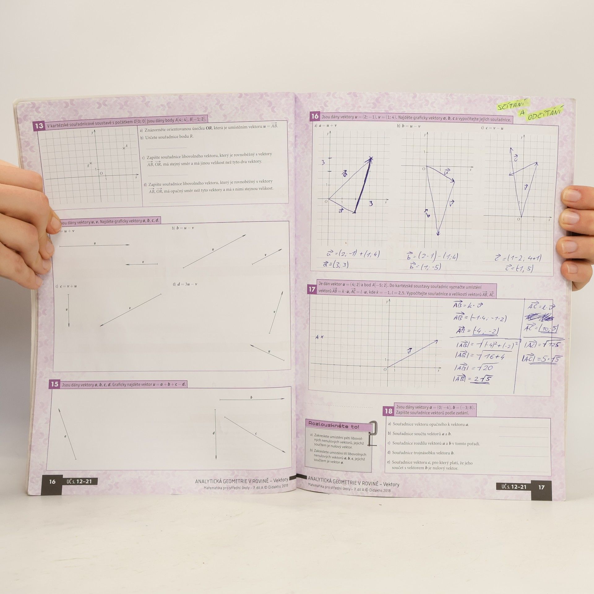 Jana Kalová Matematika pro střední školy. 7. díl A, Analytická geometrie v rovině