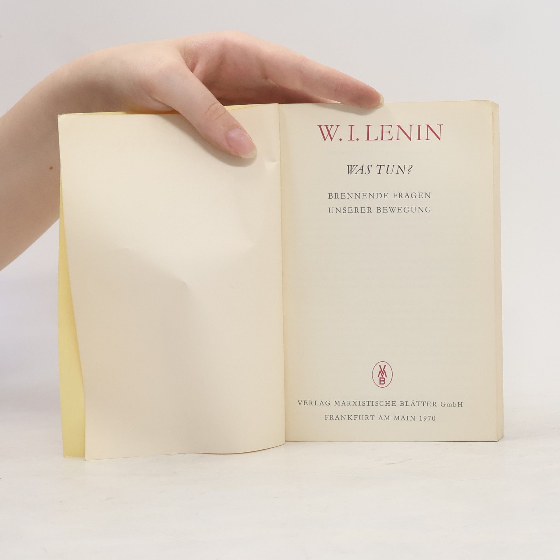 Vladimir Iljič Lenin Was tun?