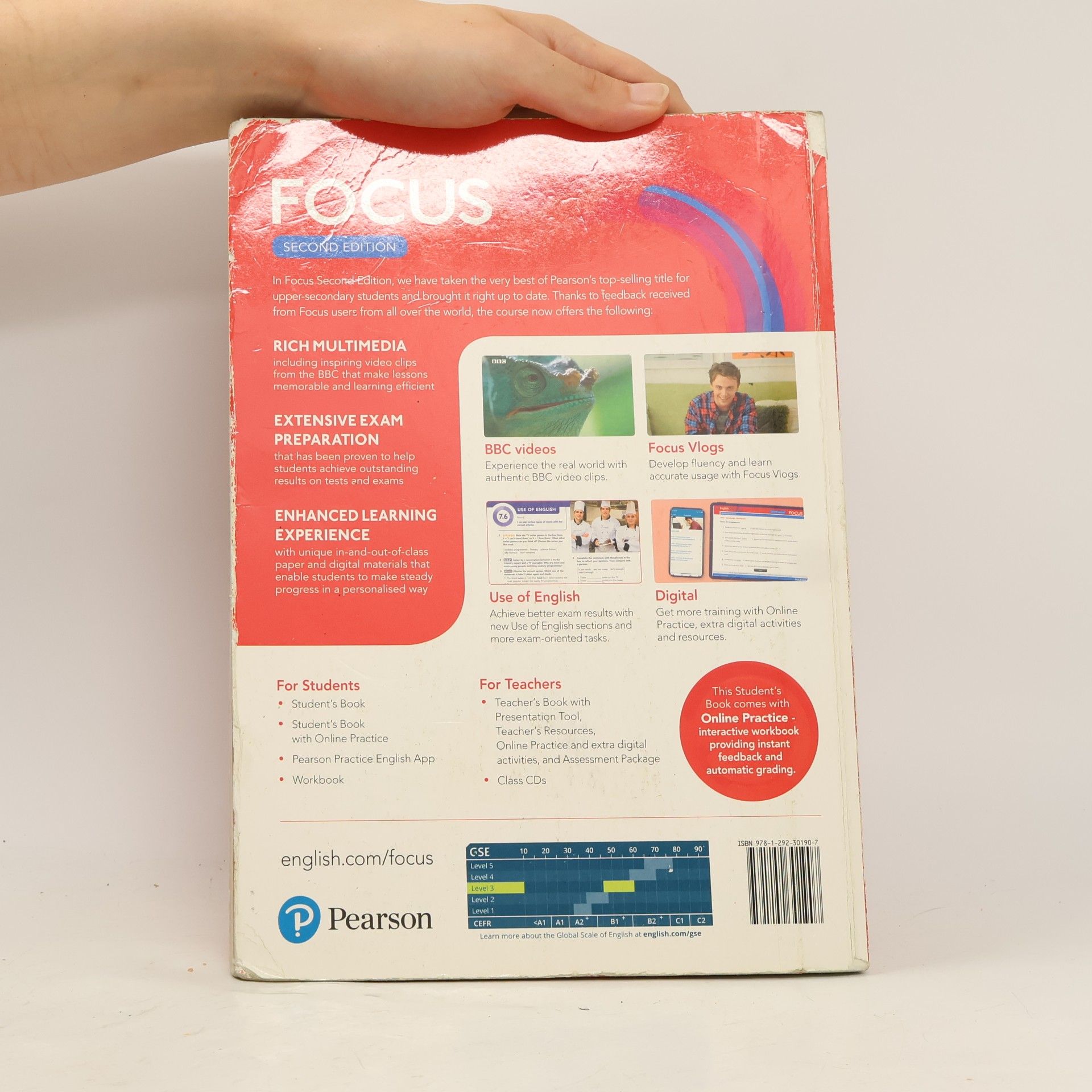 Sue Kay Focus 3 Student´s Book with Standard Pearson Practice English App (2nd)
