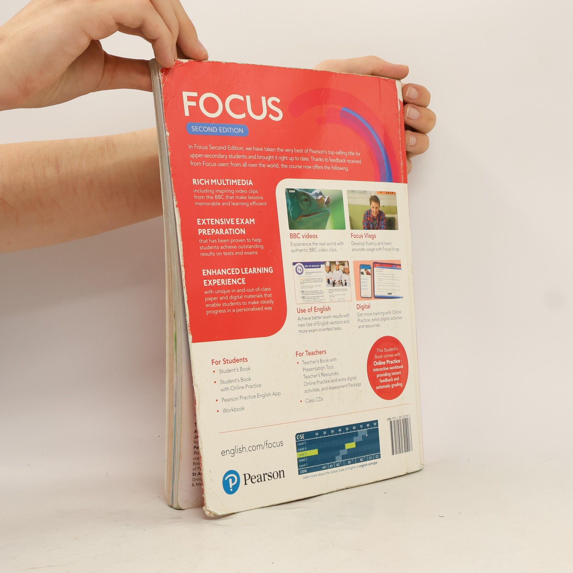 Sue Kay Focus 3 Student´s Book with Standard Pearson Practice English App (2nd)