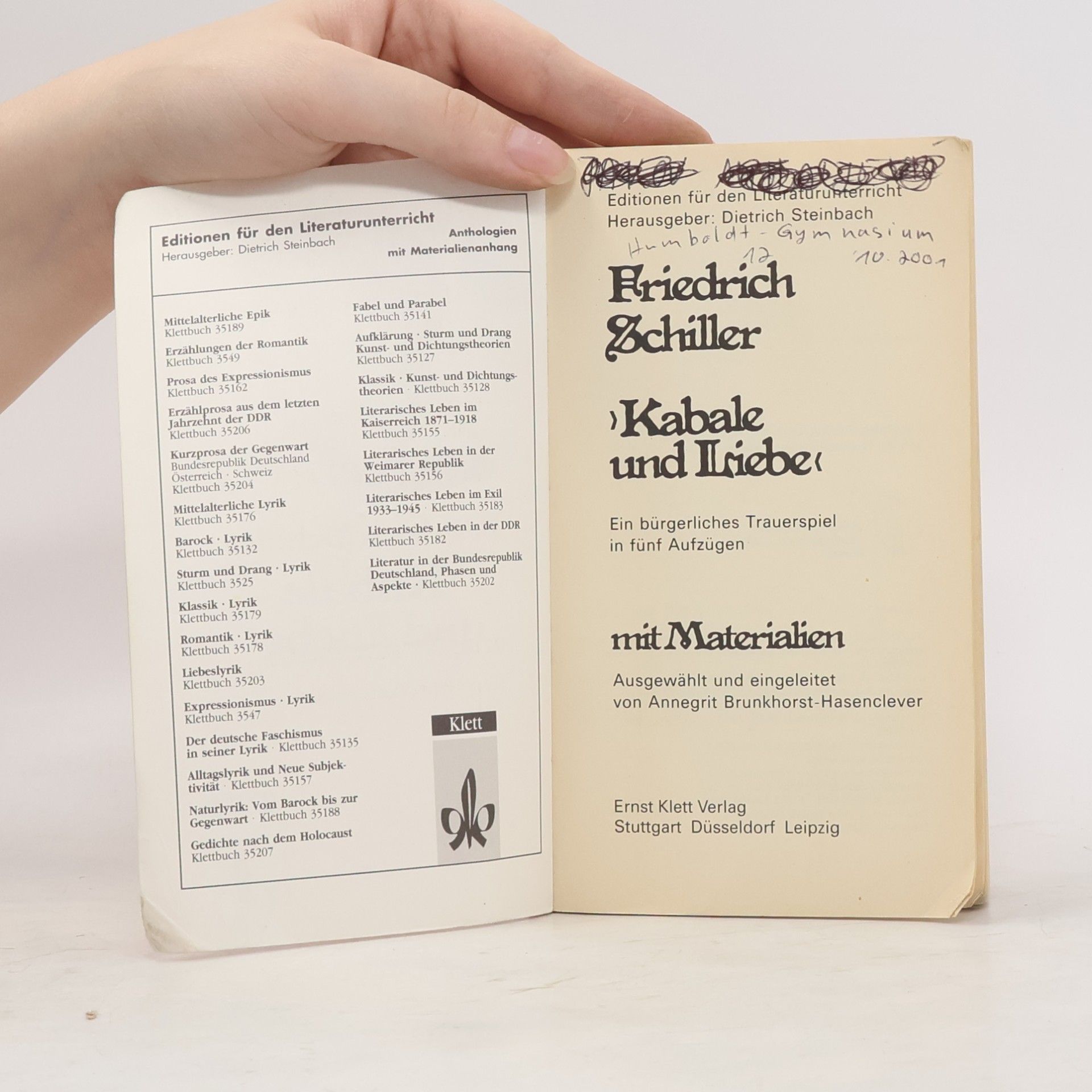 Friedrich Schiller Kabale und Liebe