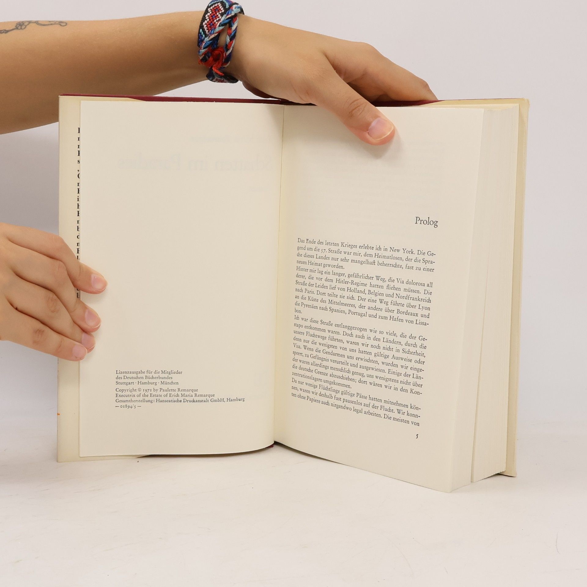 Erich Maria Remarque Schatten im Paradies