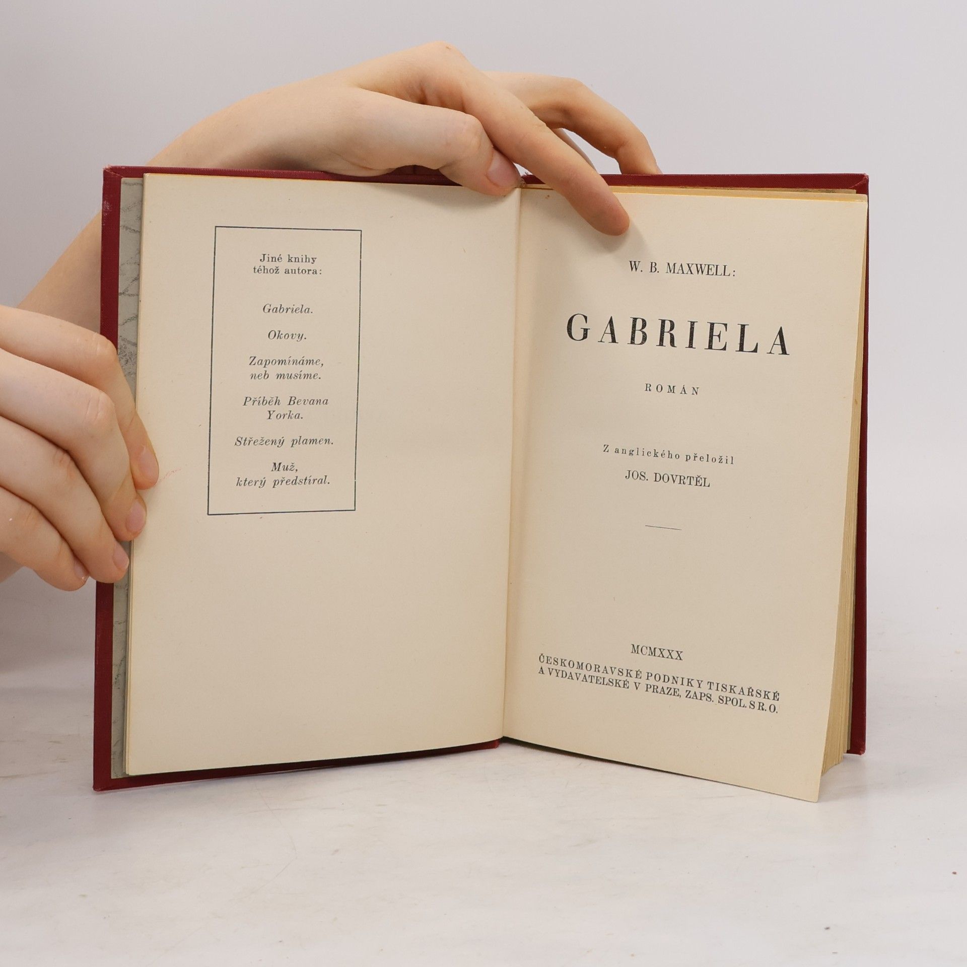 W. B. Maxwell Gabriela