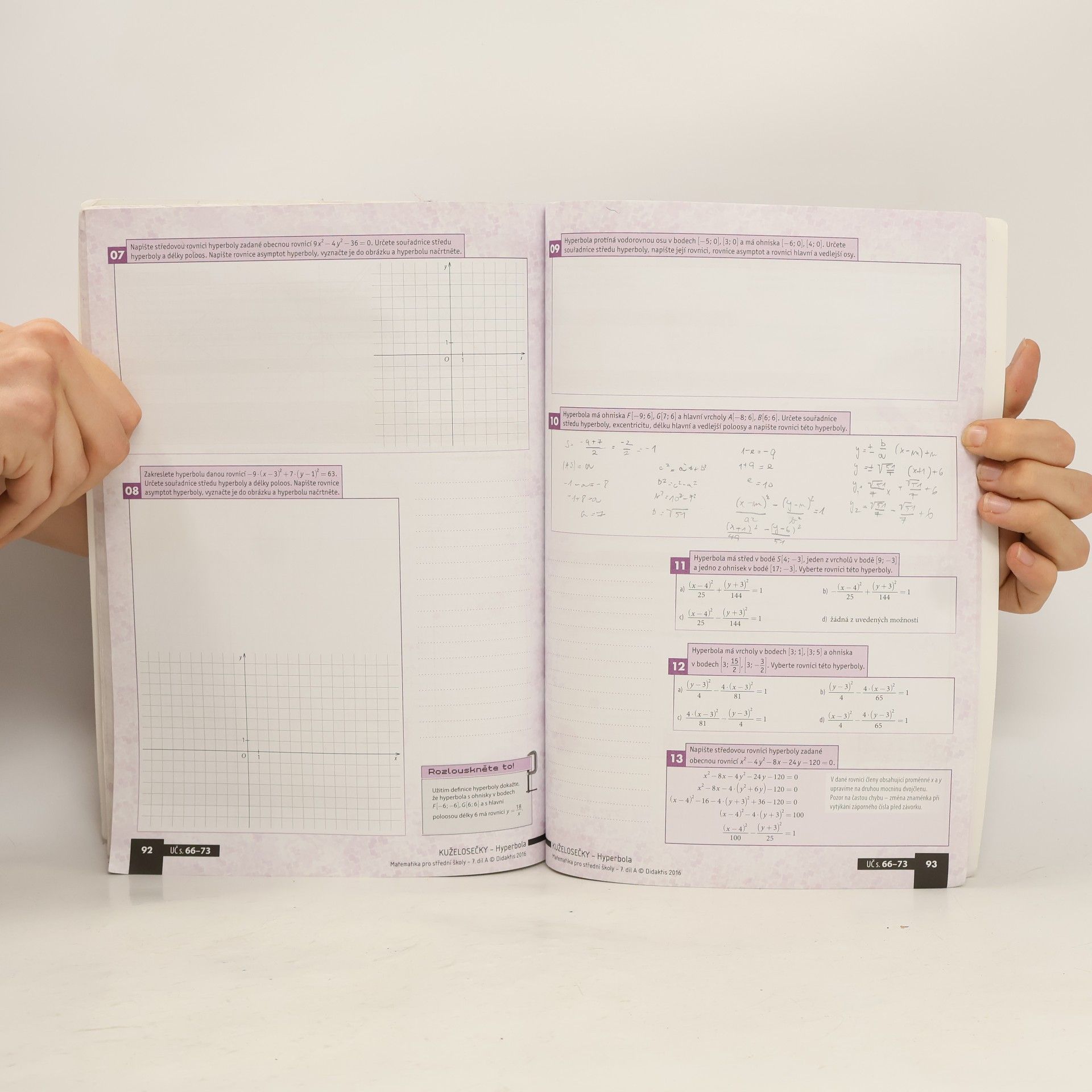 Václav Zemek Matematika pro střední školy – 7. díl A: Analytická geometrie v rovině – Pracovní sešit