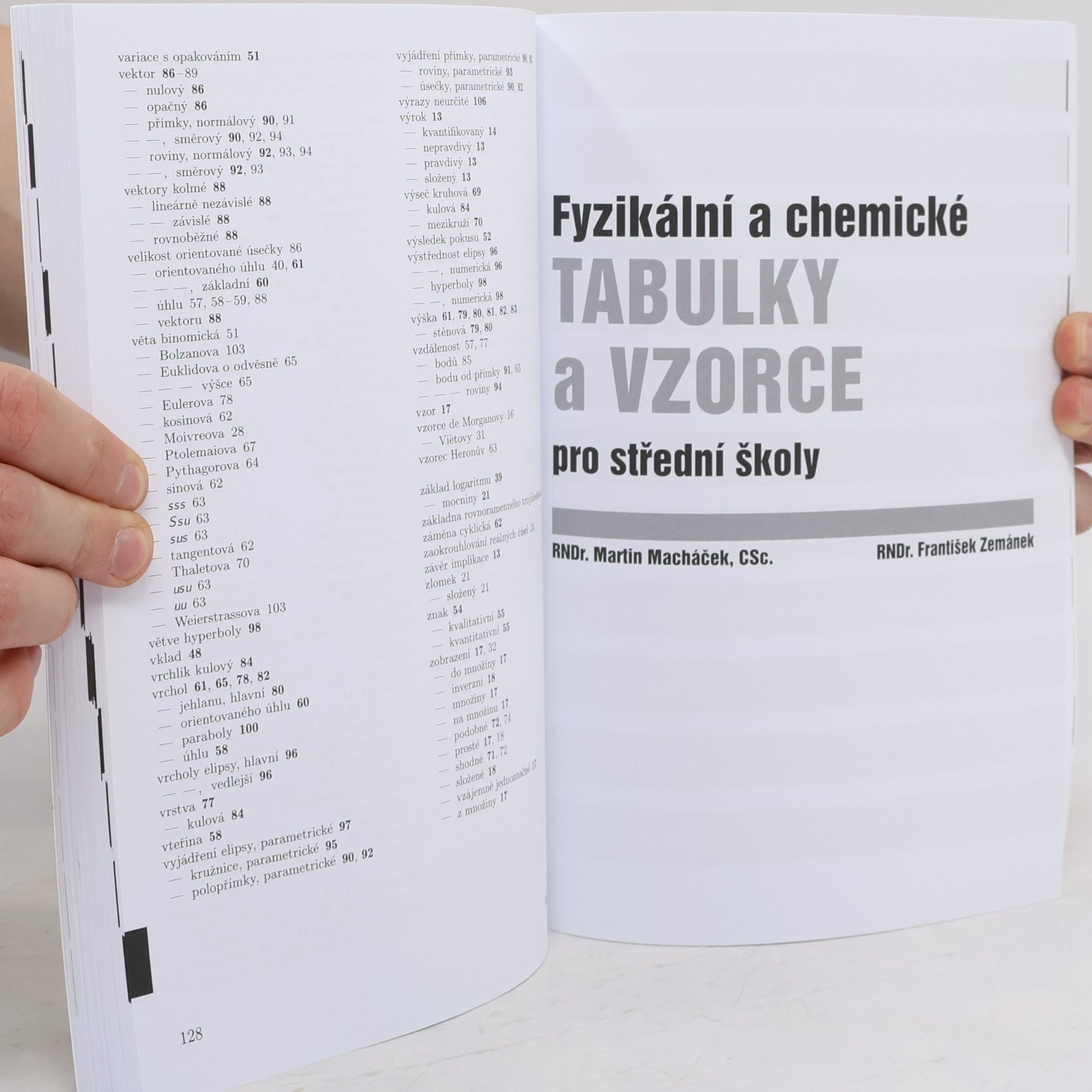 Jiří Mikulčák Matematické, fyzikální a chemické tabulky a vzorce pro střední školy
