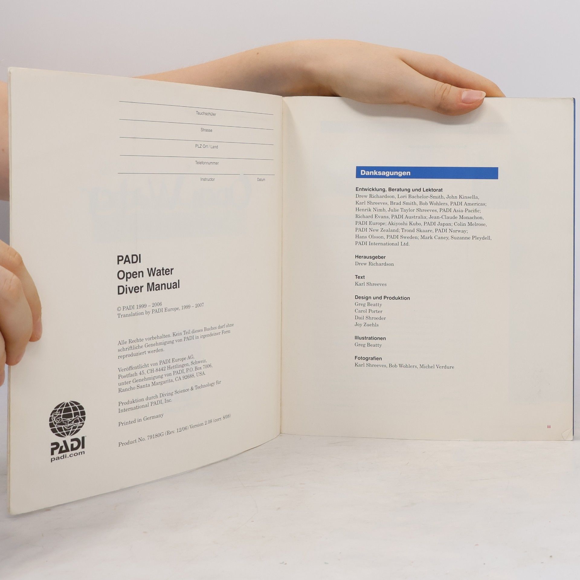 Collectif d'auteurs Open Water Diver Manual