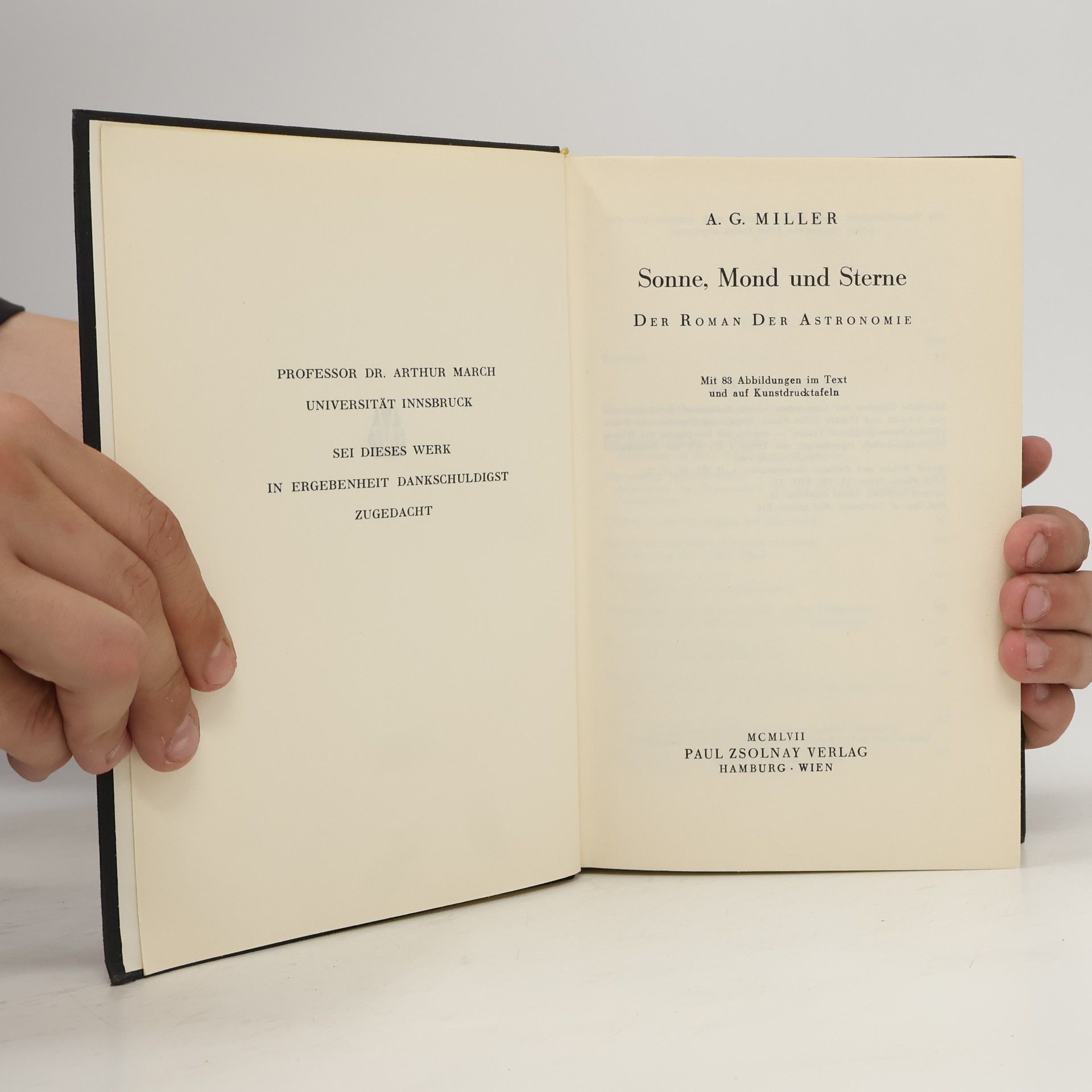 A. G. Miller Sonne Mond und Sterne. Roman der Astronomie