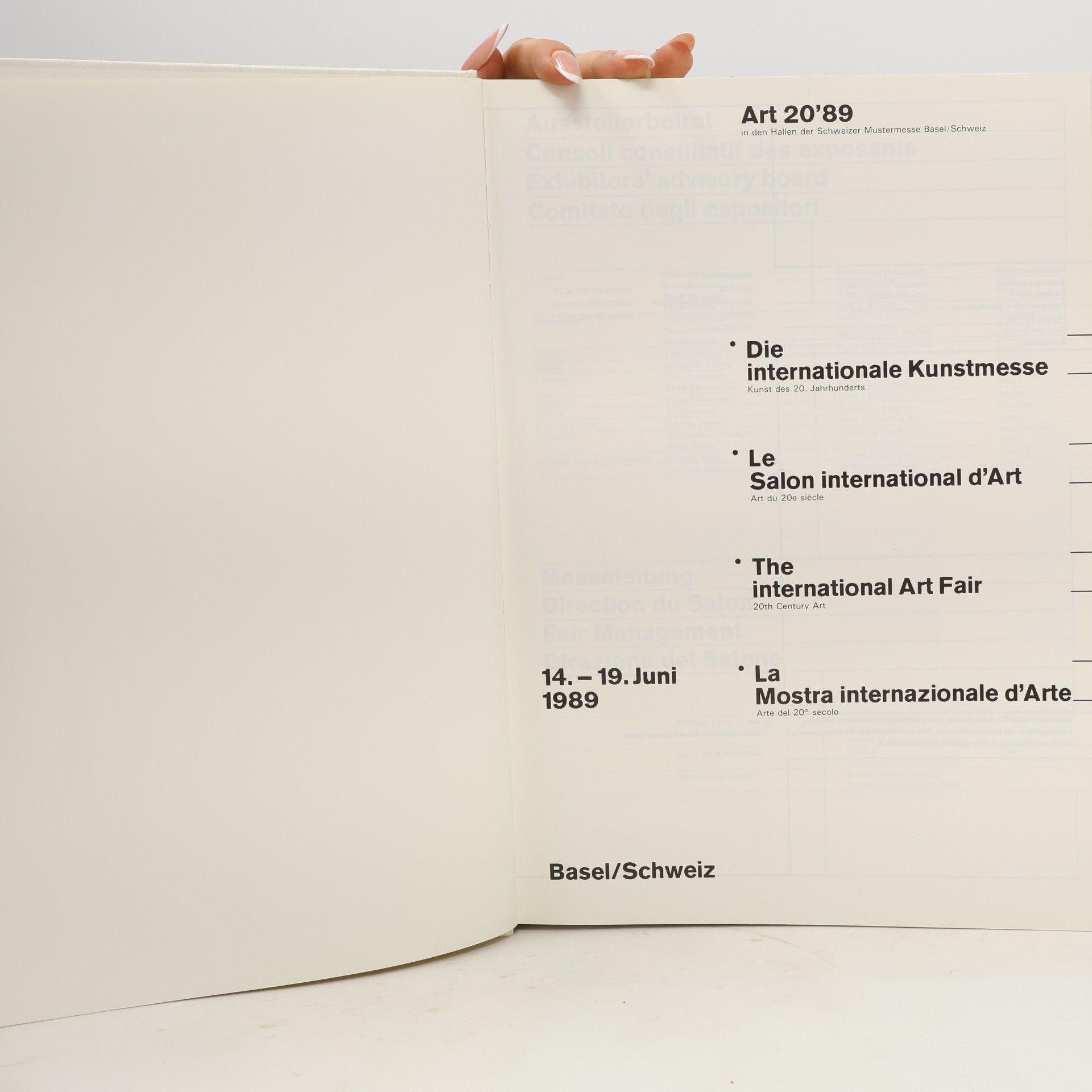 kolektiv Die 20. Internationale Kunstmesse Basel / Schweiz, 14.–19. Juni 1989