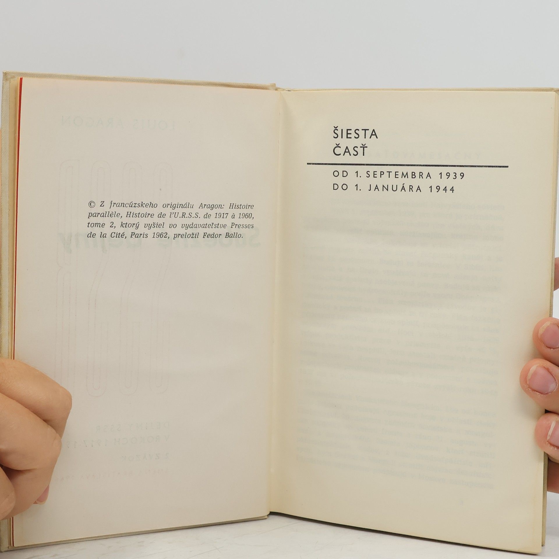 Louis Aragon Súbežné dejiny SSSR II