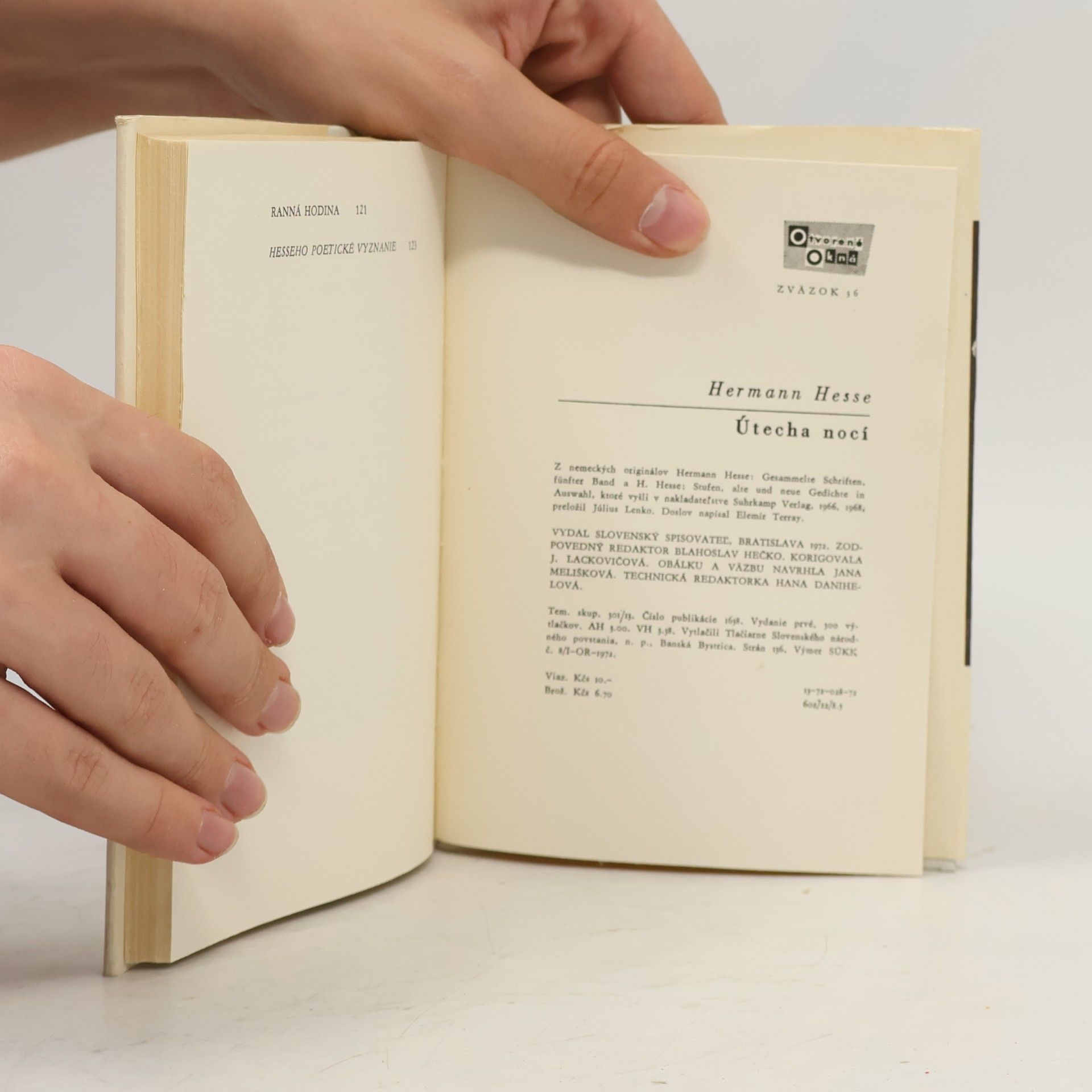 Hermann Hesse Útecha nocí