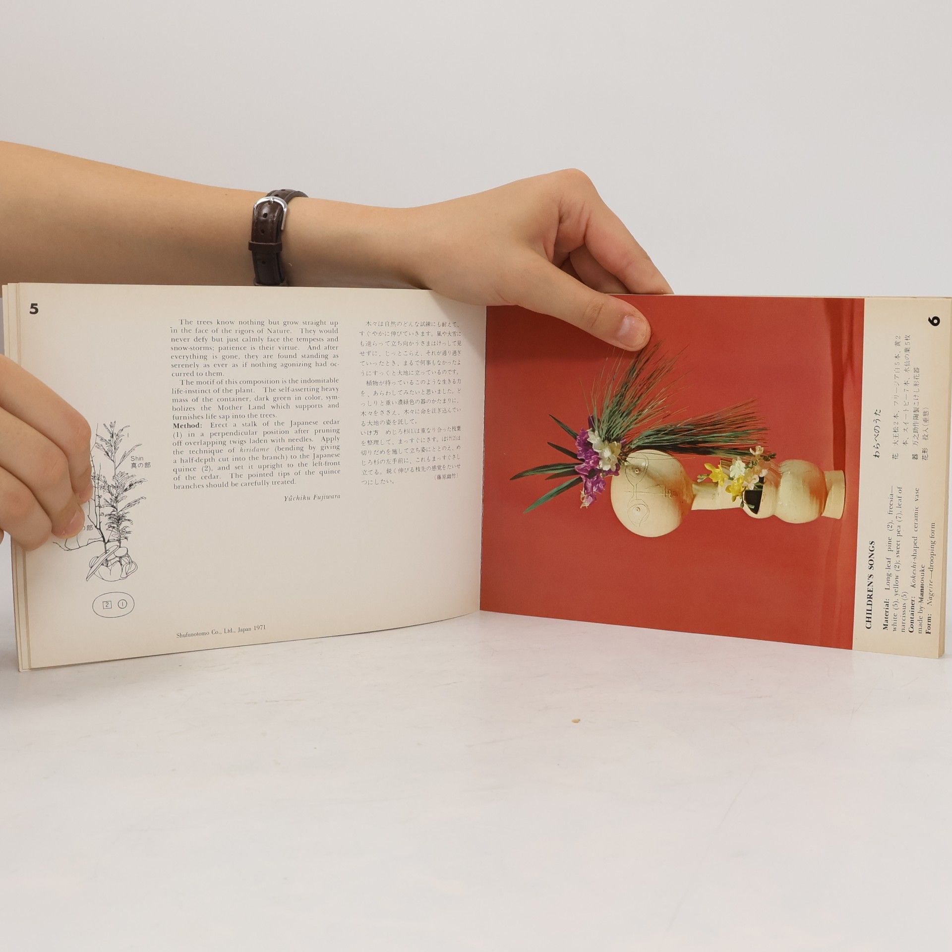 Yuchiku Fujiwara Ikebana Card Book: Ikenobo Free Style 1