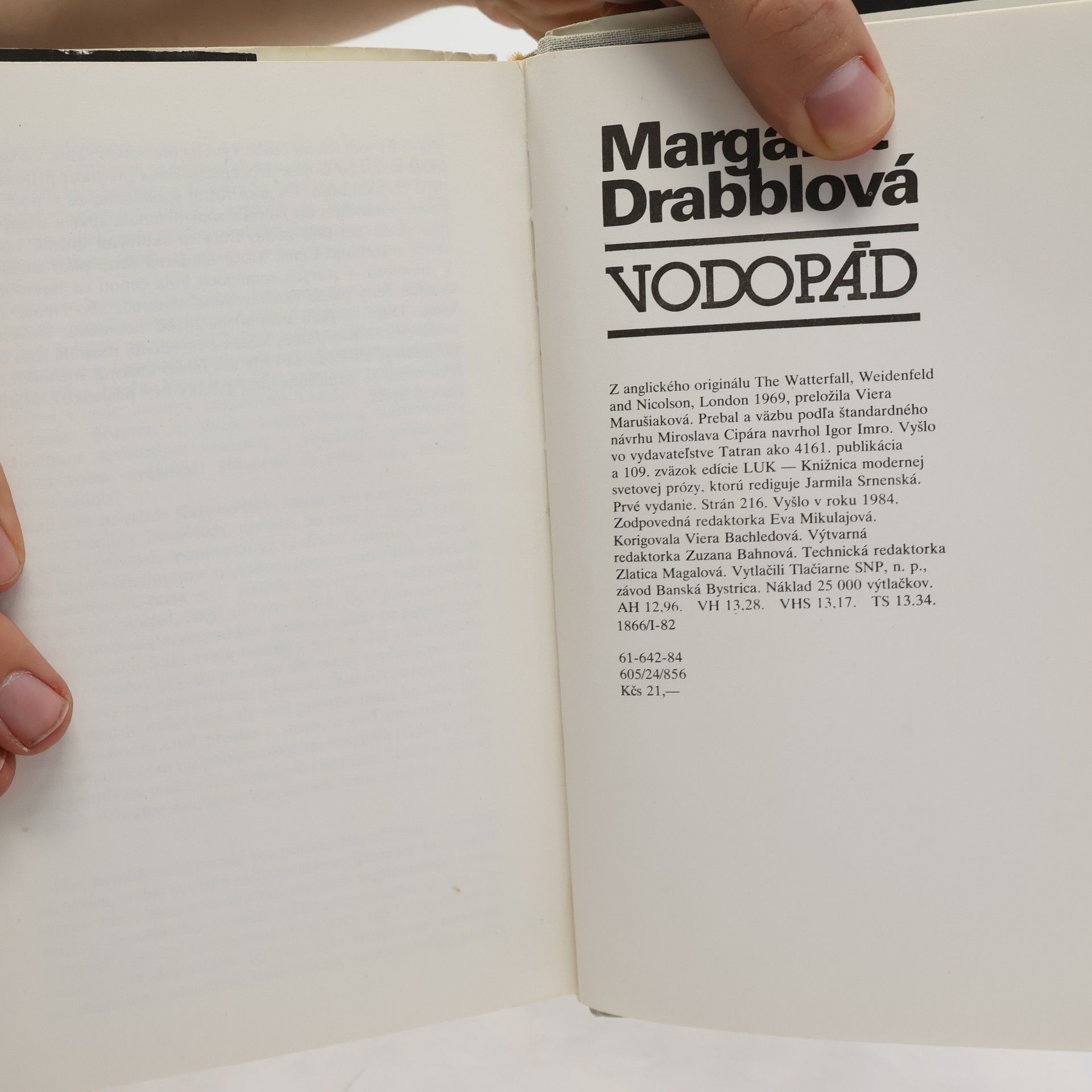 Margaret Drabble Vodopád