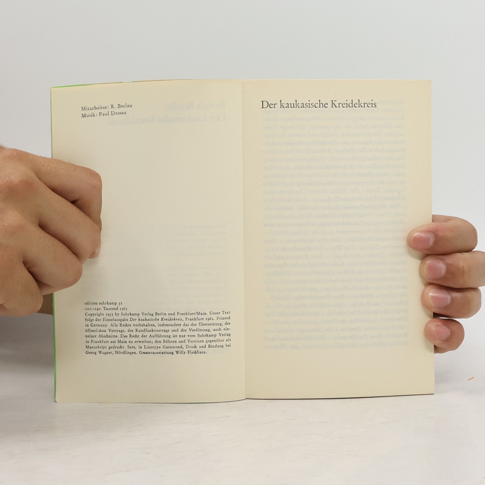 Bertolt Brecht Der kaukasische Kreidekreis