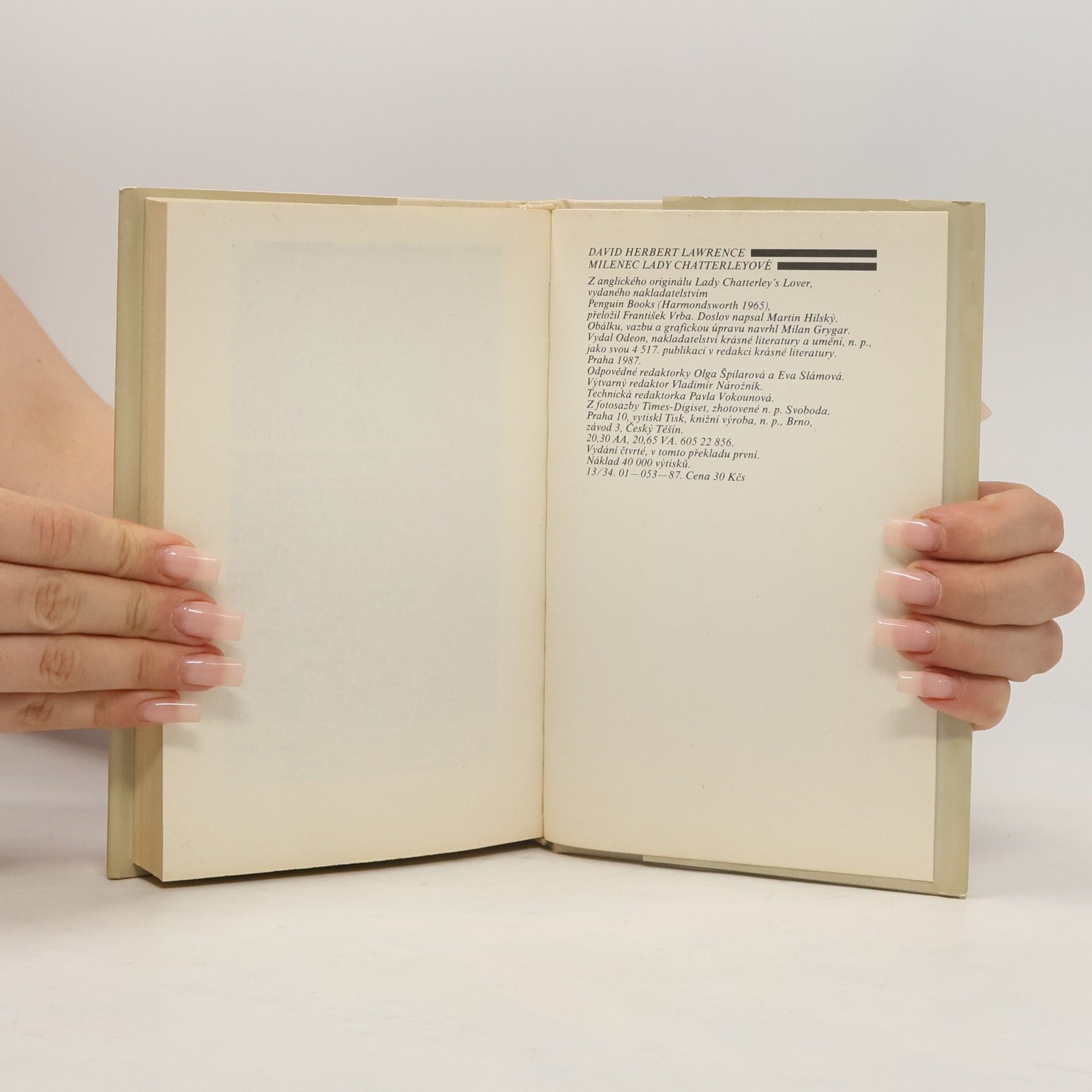 D. H. Lawrence Milenec lady Chatterleyové