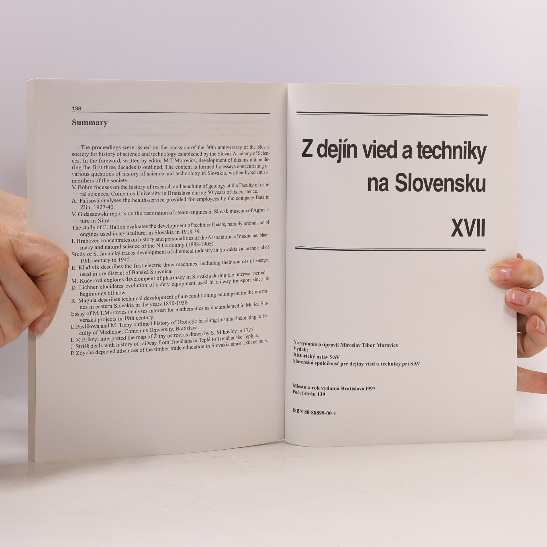 Miroslav Tibor Morovics Z dejín vied a techniky na Slovensku XVII
