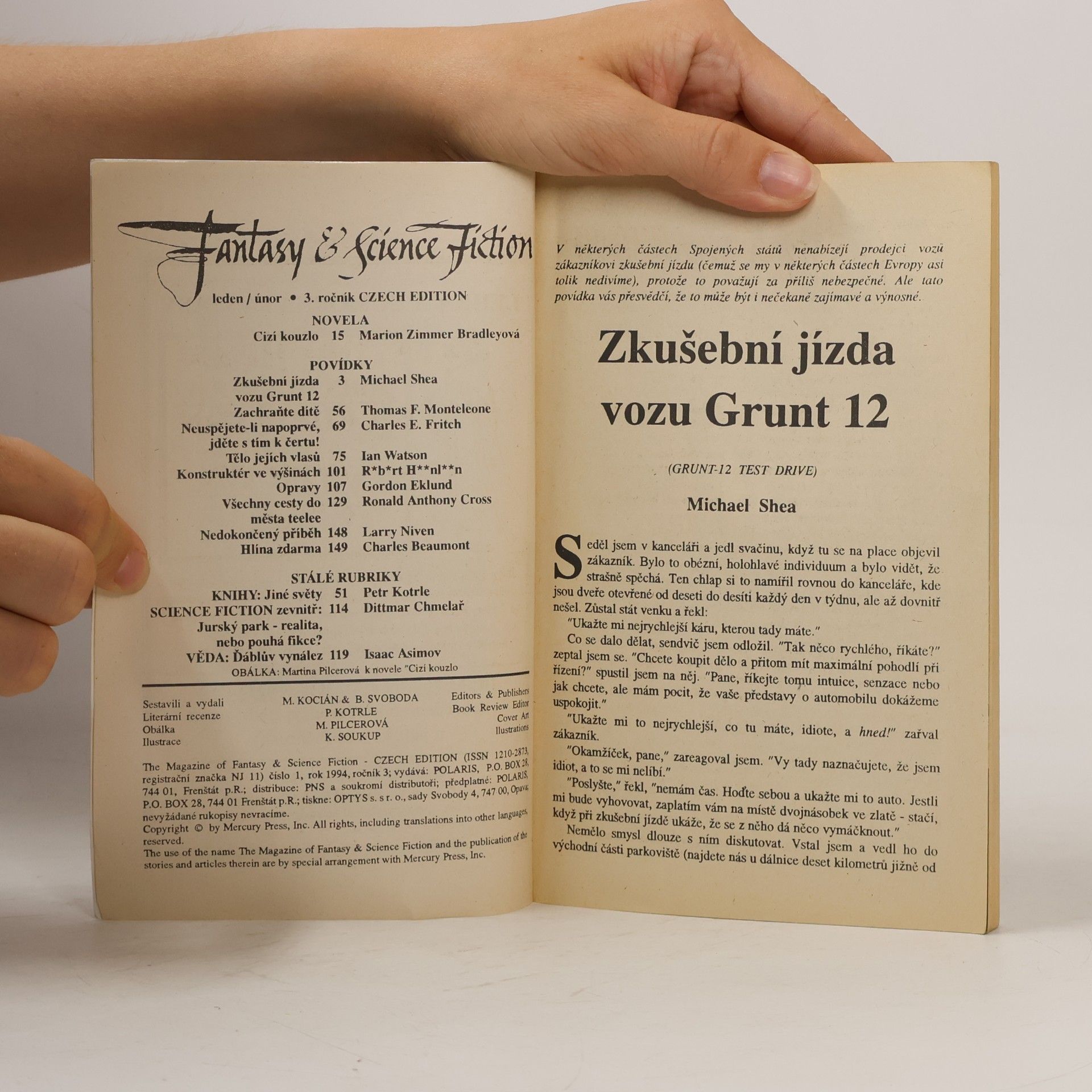 M. Z. Bradleyová The Magazine of Fantasy & Science Fiction 1/1994