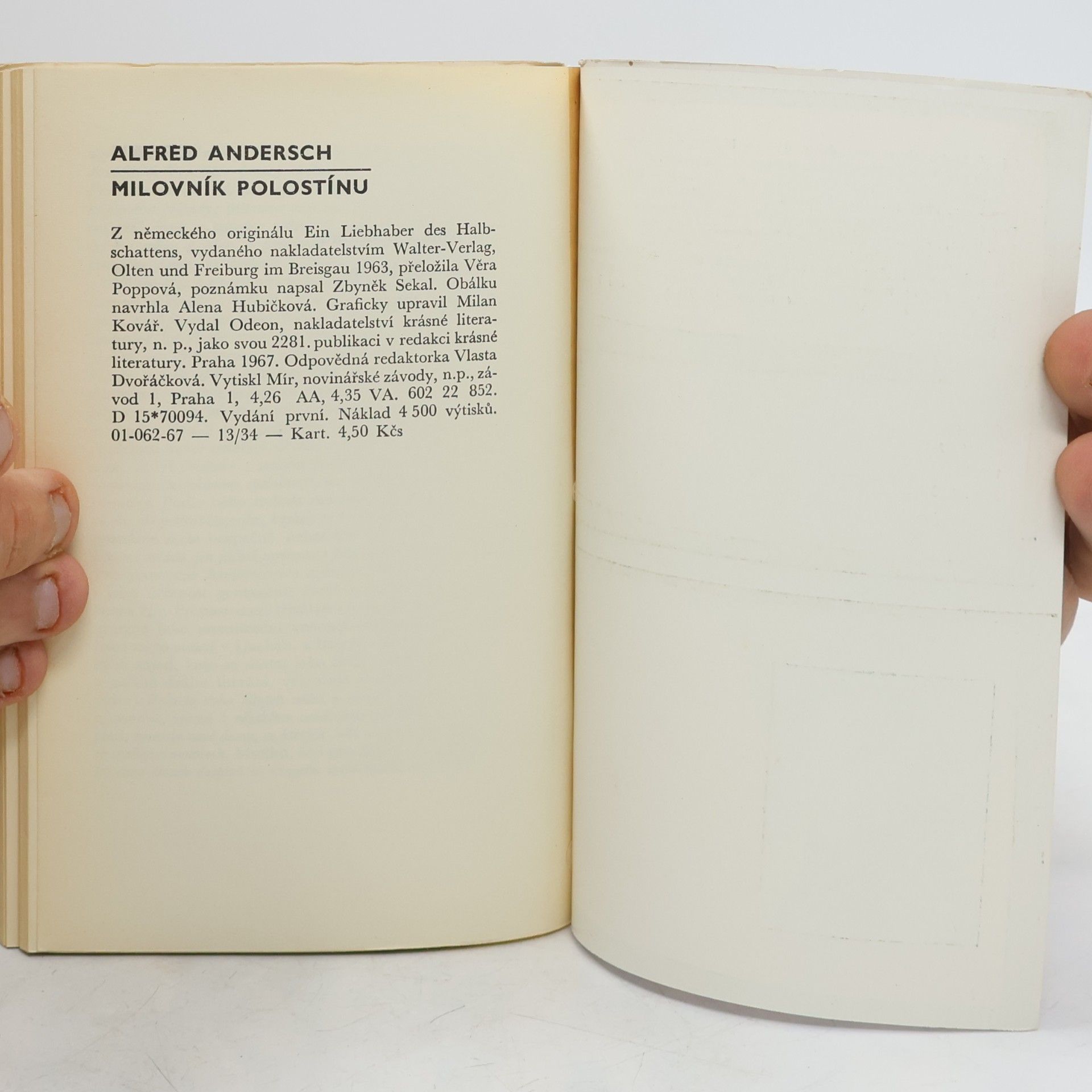 Alfred Andersch Milovník polostínu