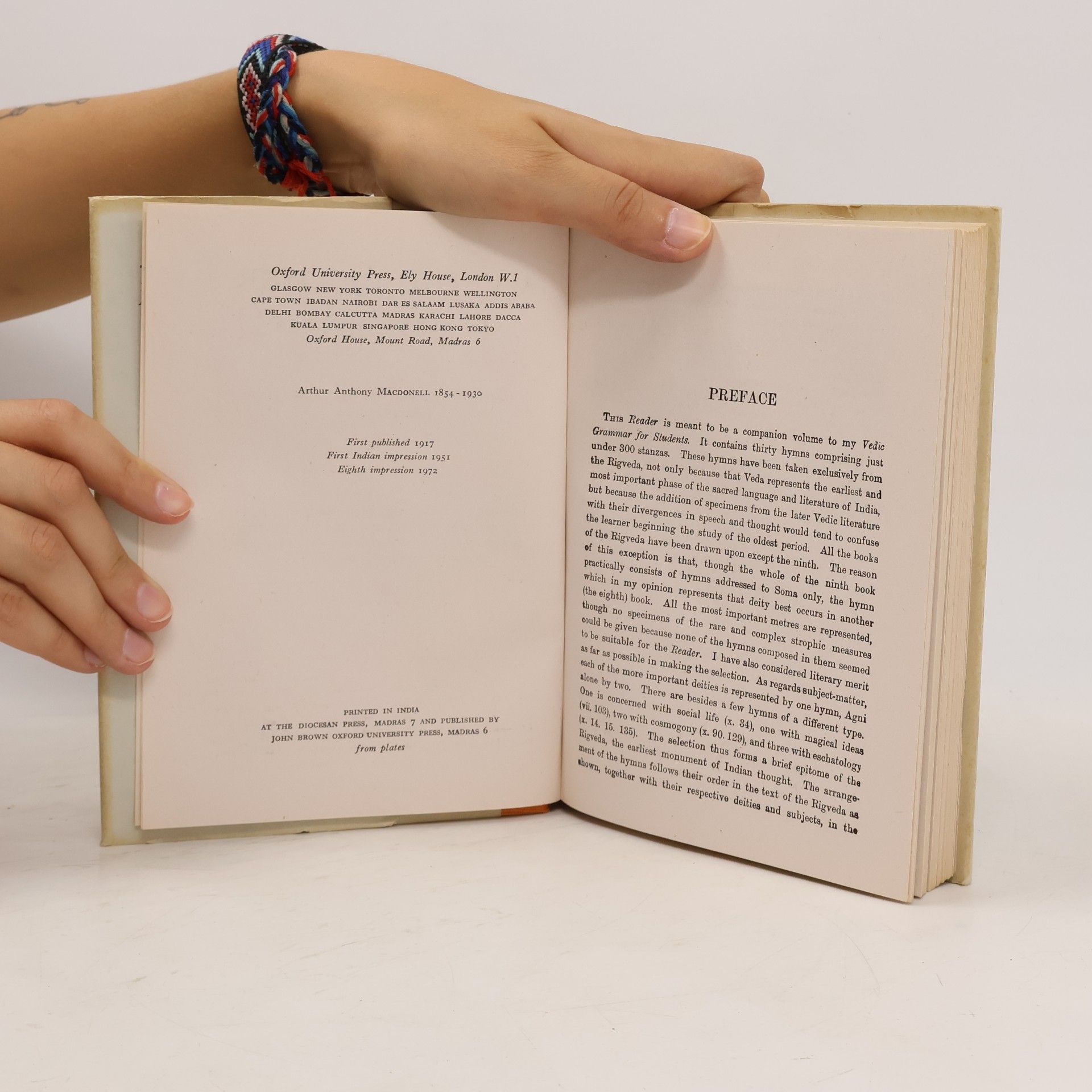 Arthur Anthony MacDonell A Vedic Reader for Students