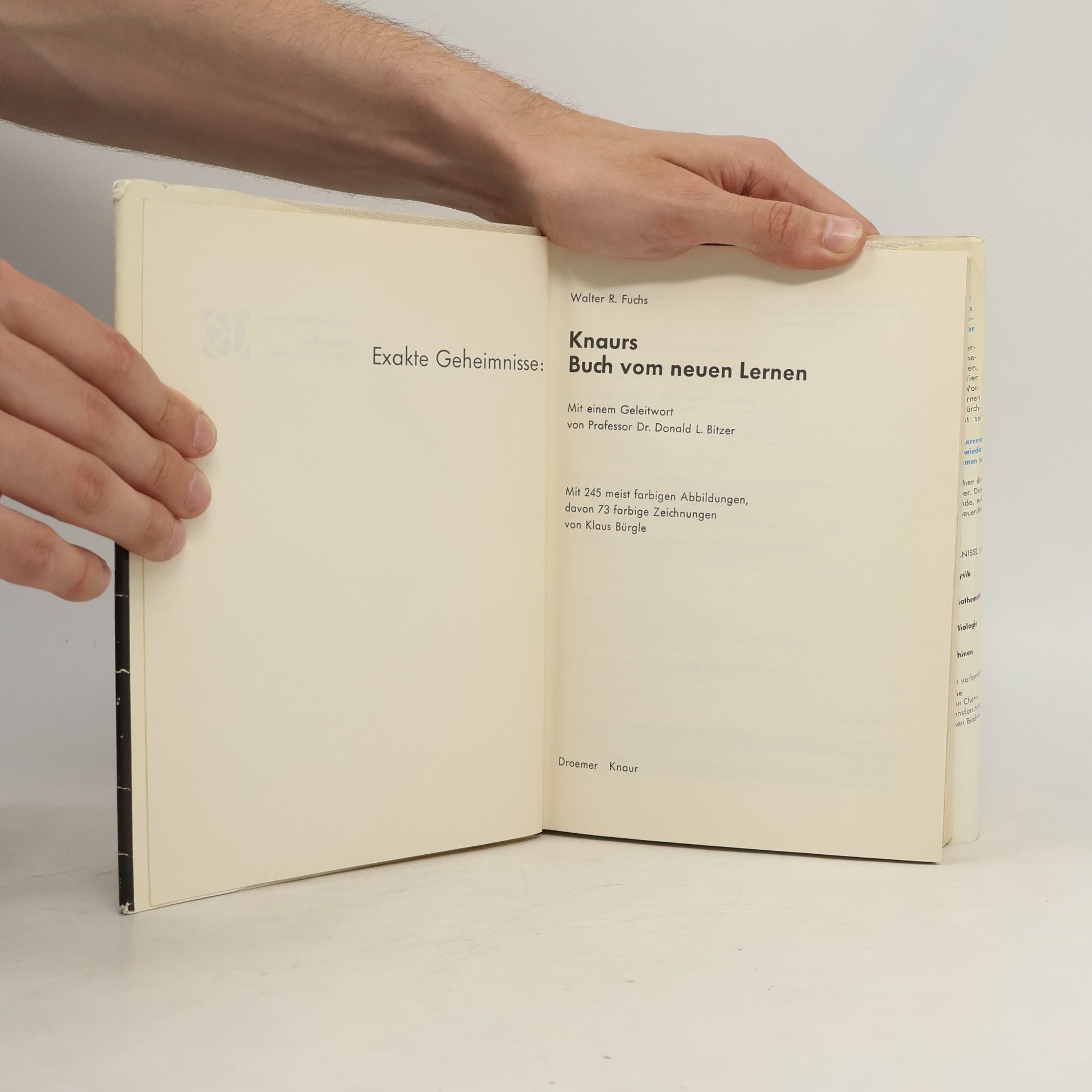 Walter Robert Fuchs Knaurs Buch vom neuen Lernen