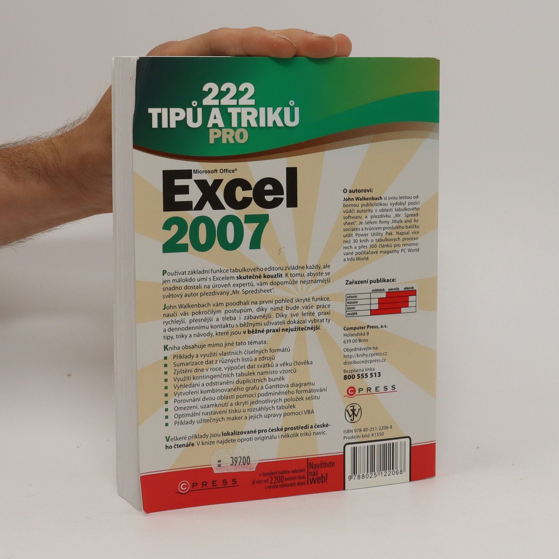 John Walkenbach 222 tipů a triků pro Microsoft Office Excel 2007