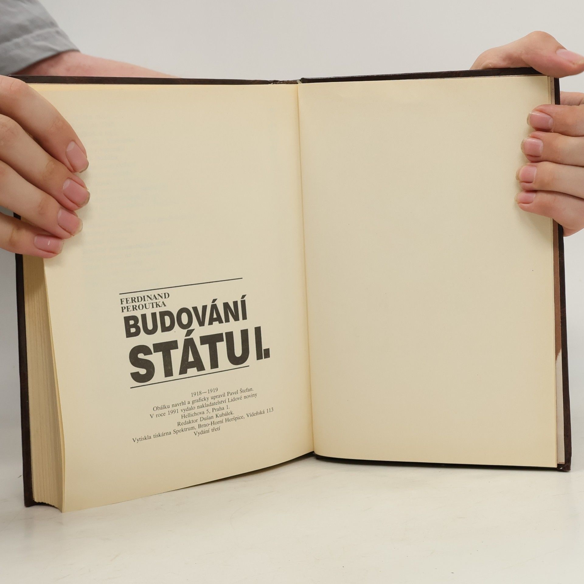 Ferdinand Peroutka Budování státu I.