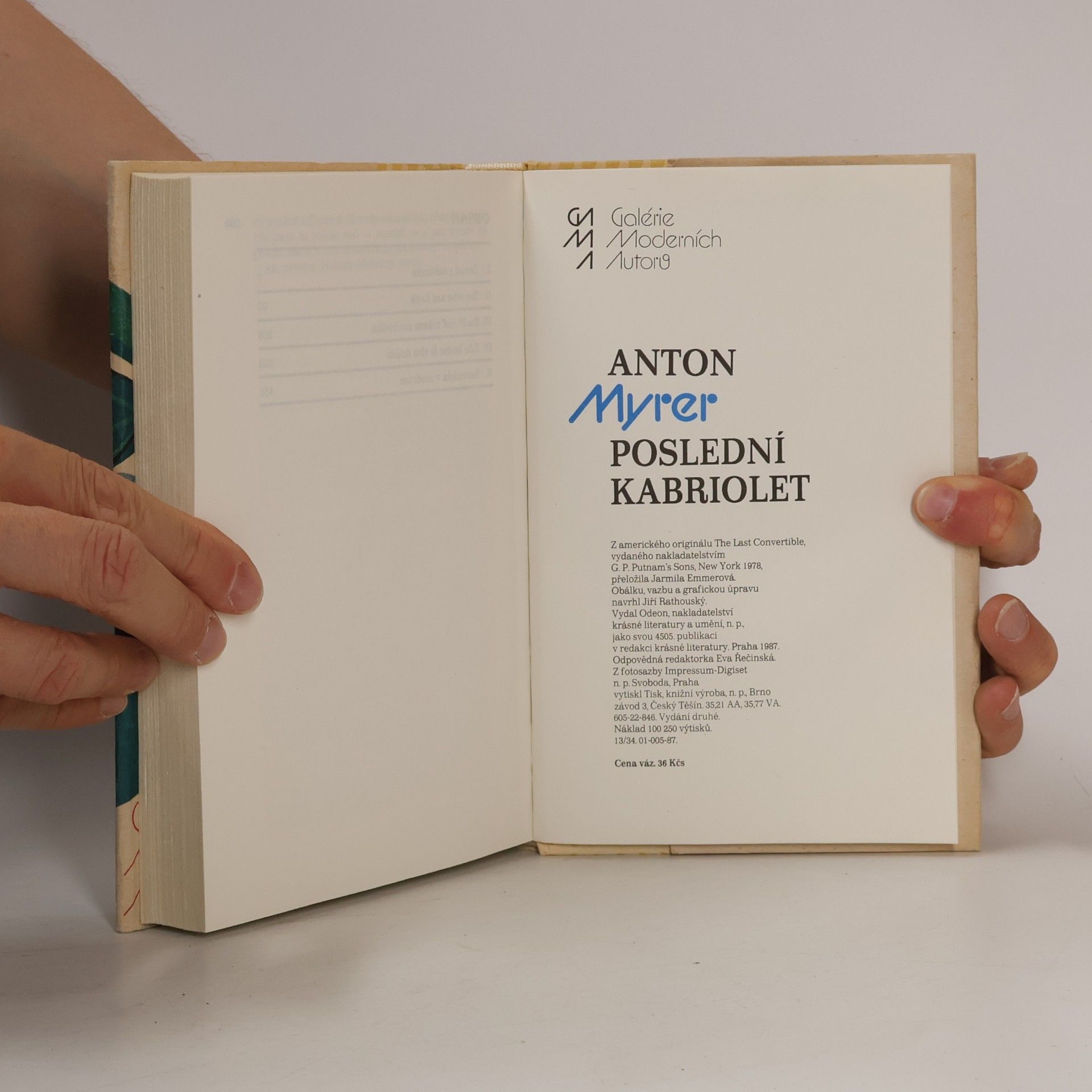 Anton Myrer Poslední kabriolet