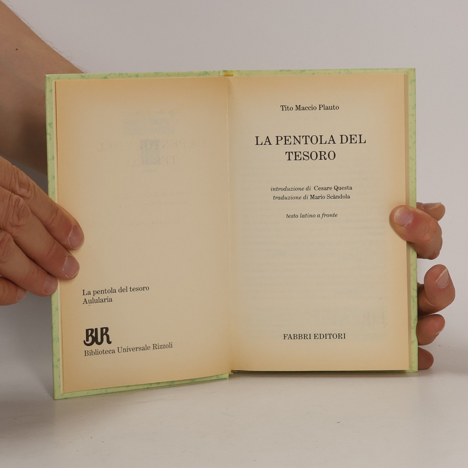 Plautus La pentola del tesoro