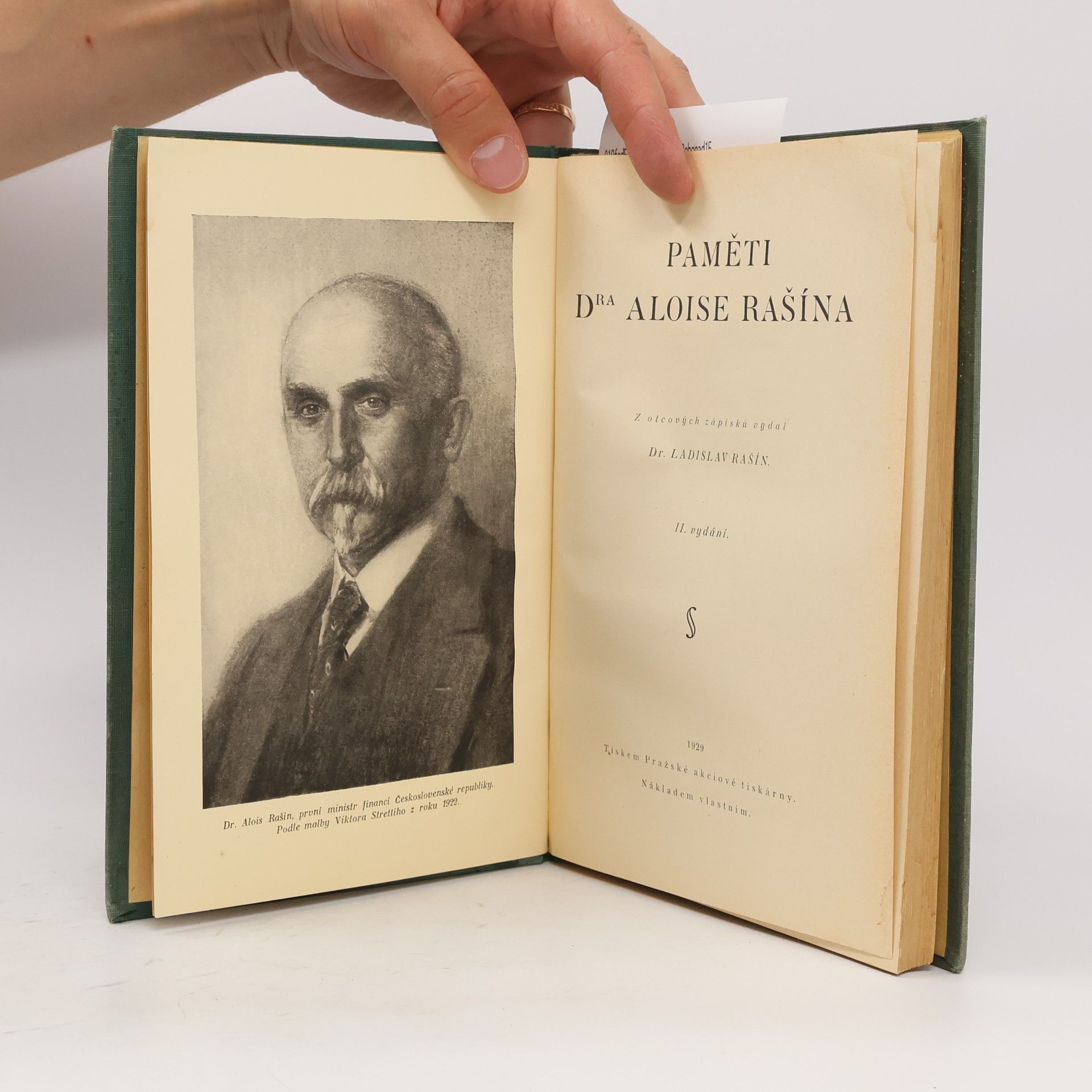 Rašín Ladislav Paměti Dr. Aloise Rašína