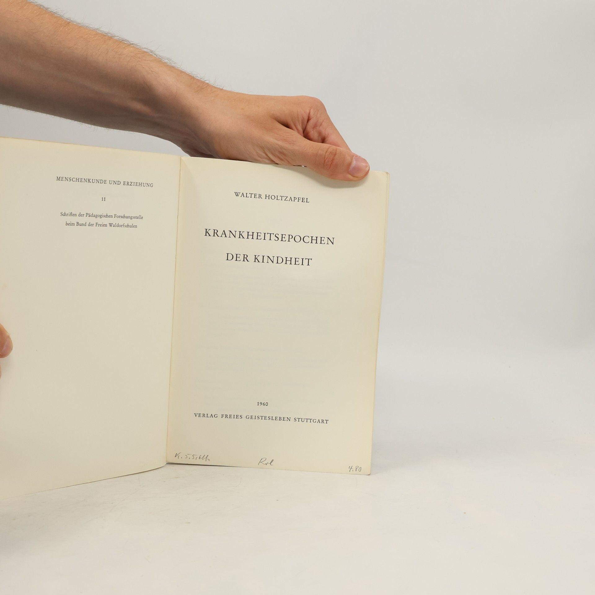 Walter Holtzapfel Krankheitsepochen der Kindheit