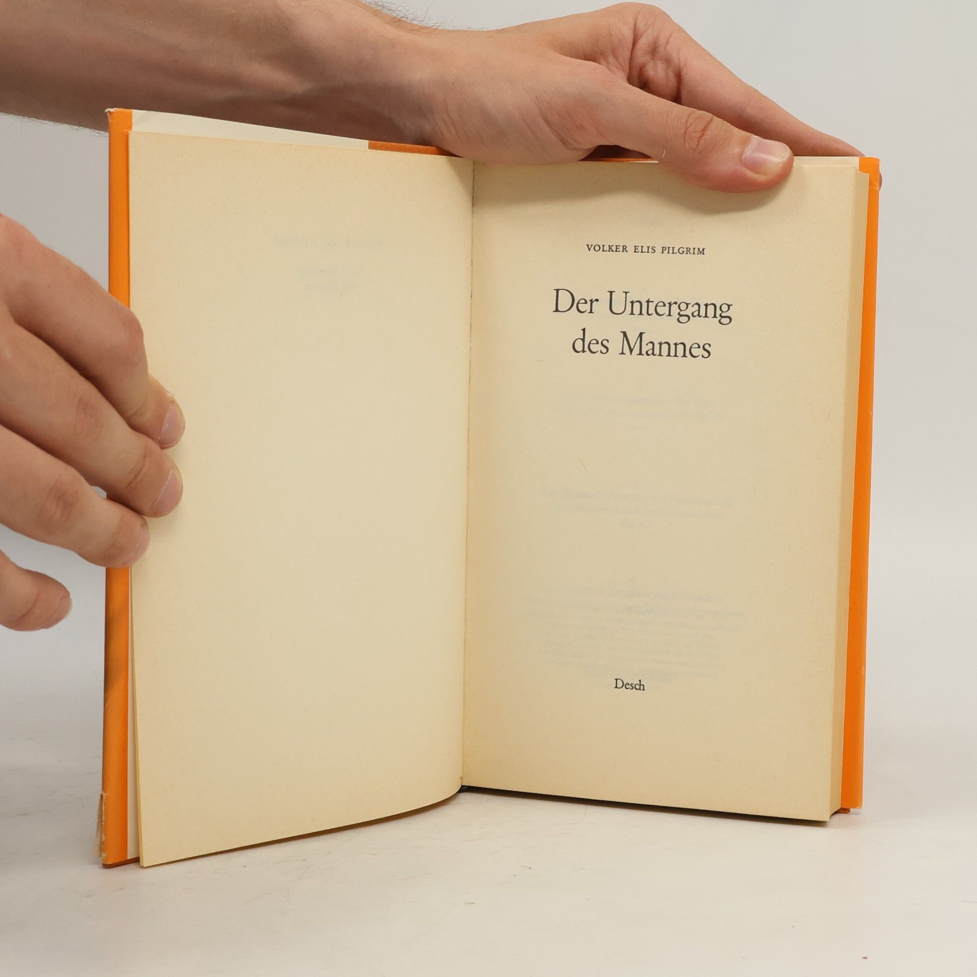 Volker Elis Pilgrim Der Unter gang des Mannes