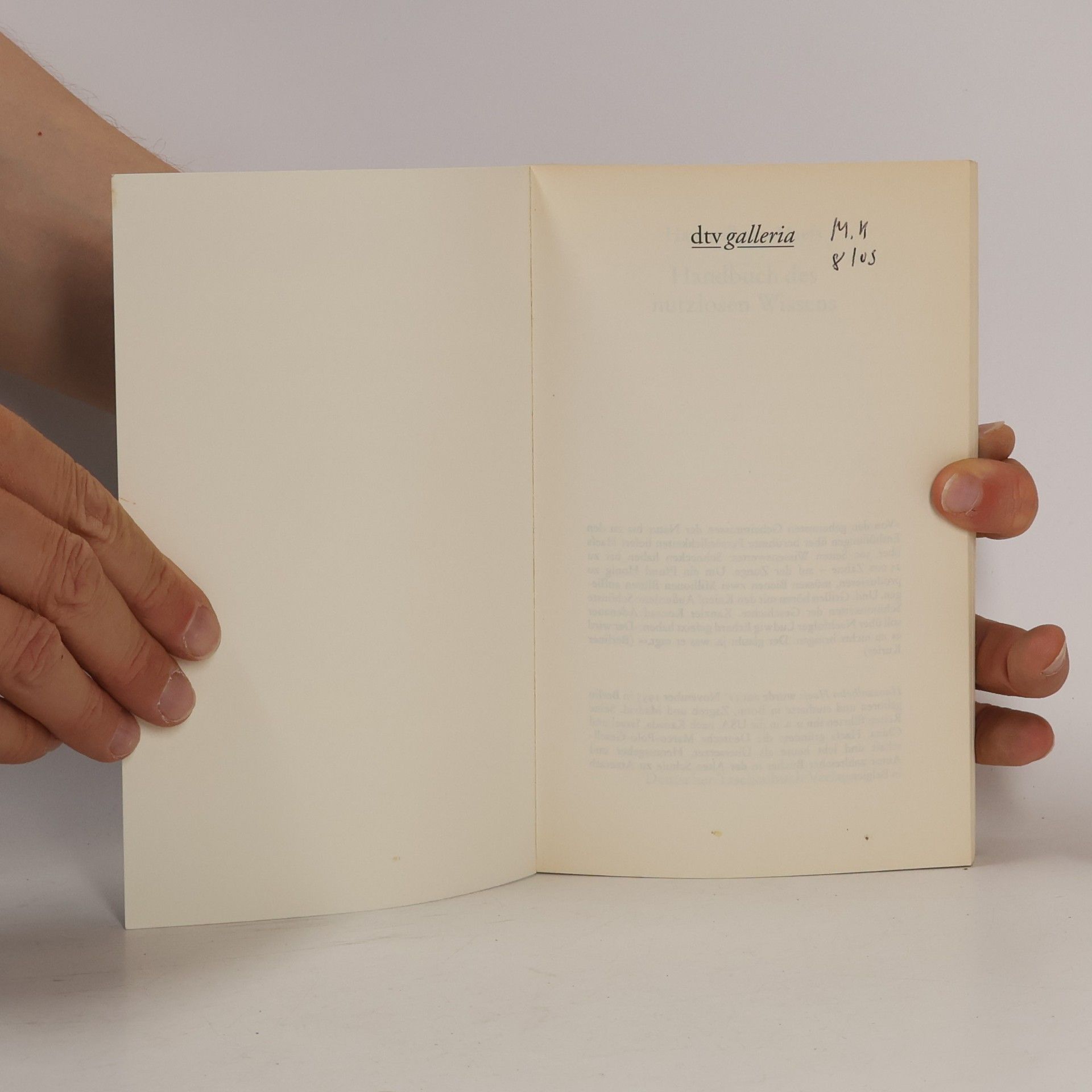 Hanswilhelm Haefs Handbuch des Nutzlosen Wissens