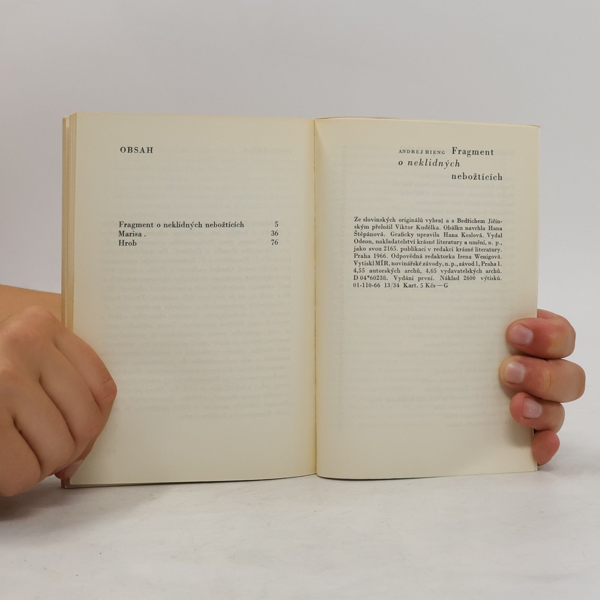 Andrej Hieng Fragment o neklidných nebožtících