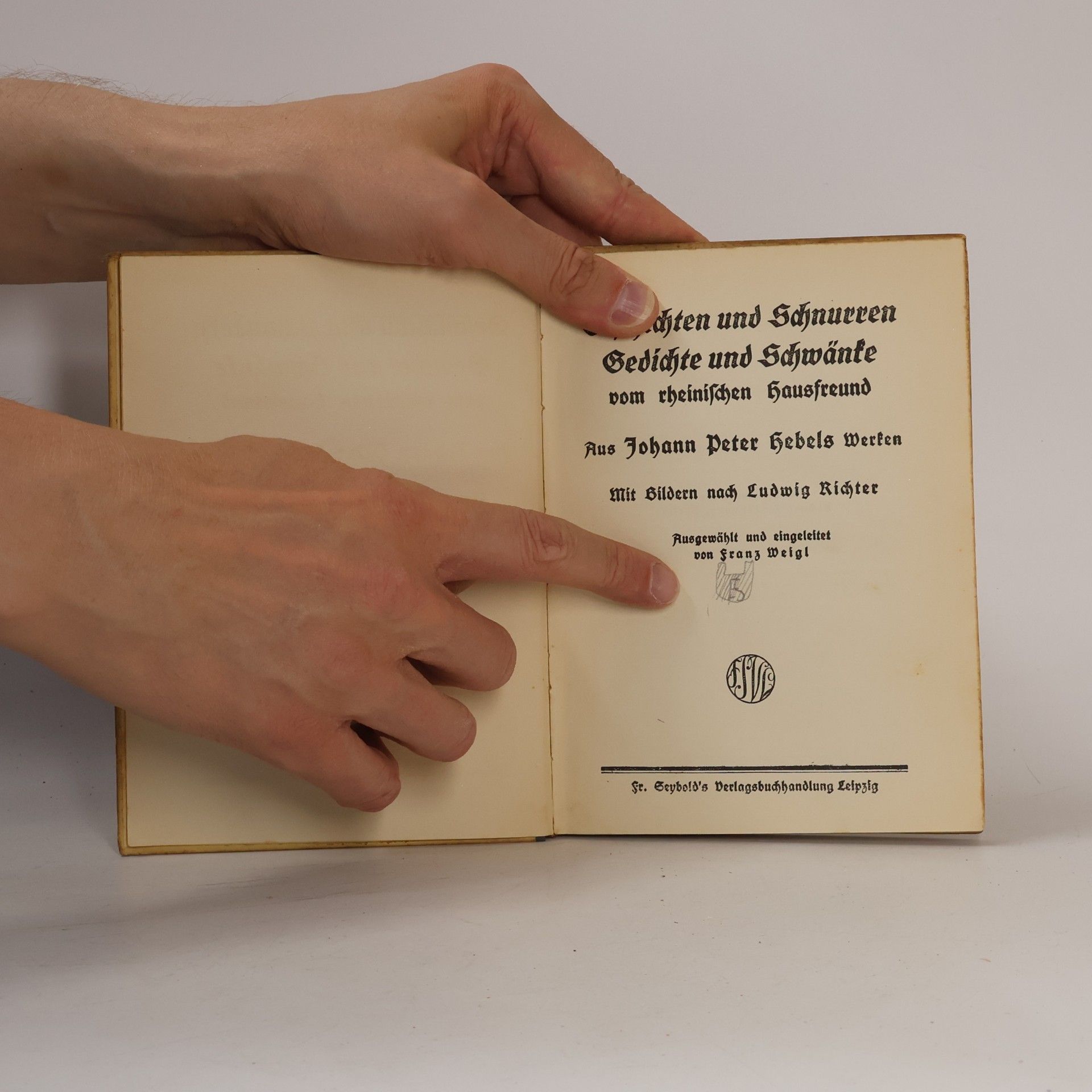Johann Peter Hebel Geschichten und Schnurren Gedichte und Schwänke vom rheinischen Hausfreund