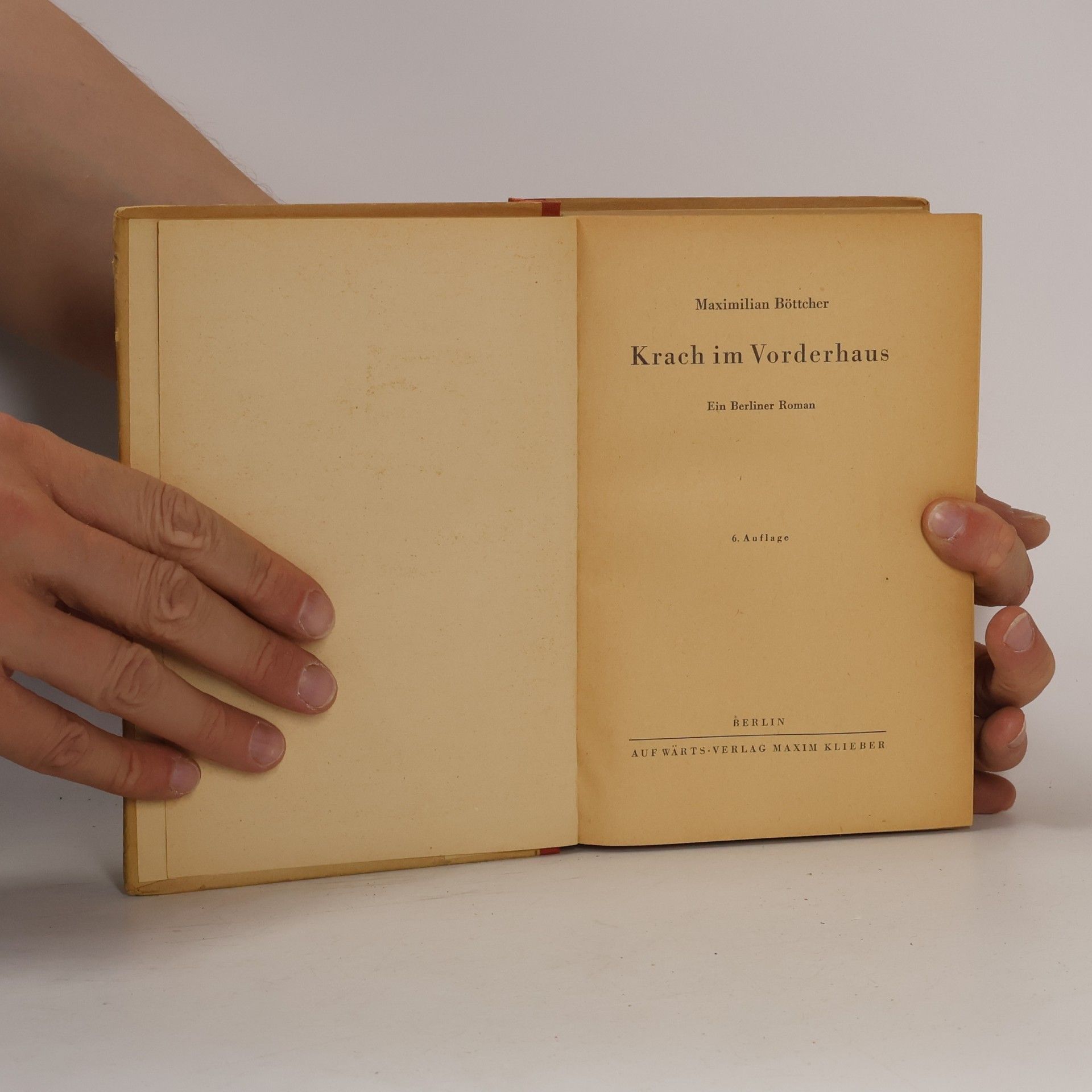Maximilian Böttcher Krach im Vorderhaus